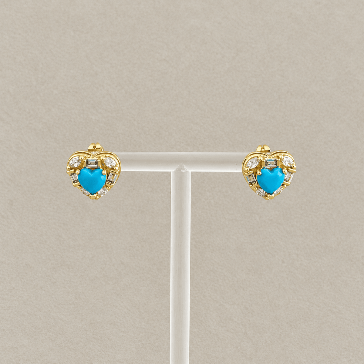 Crystal Heart Stud Earrings - Earring | LimaLimón Store - 2