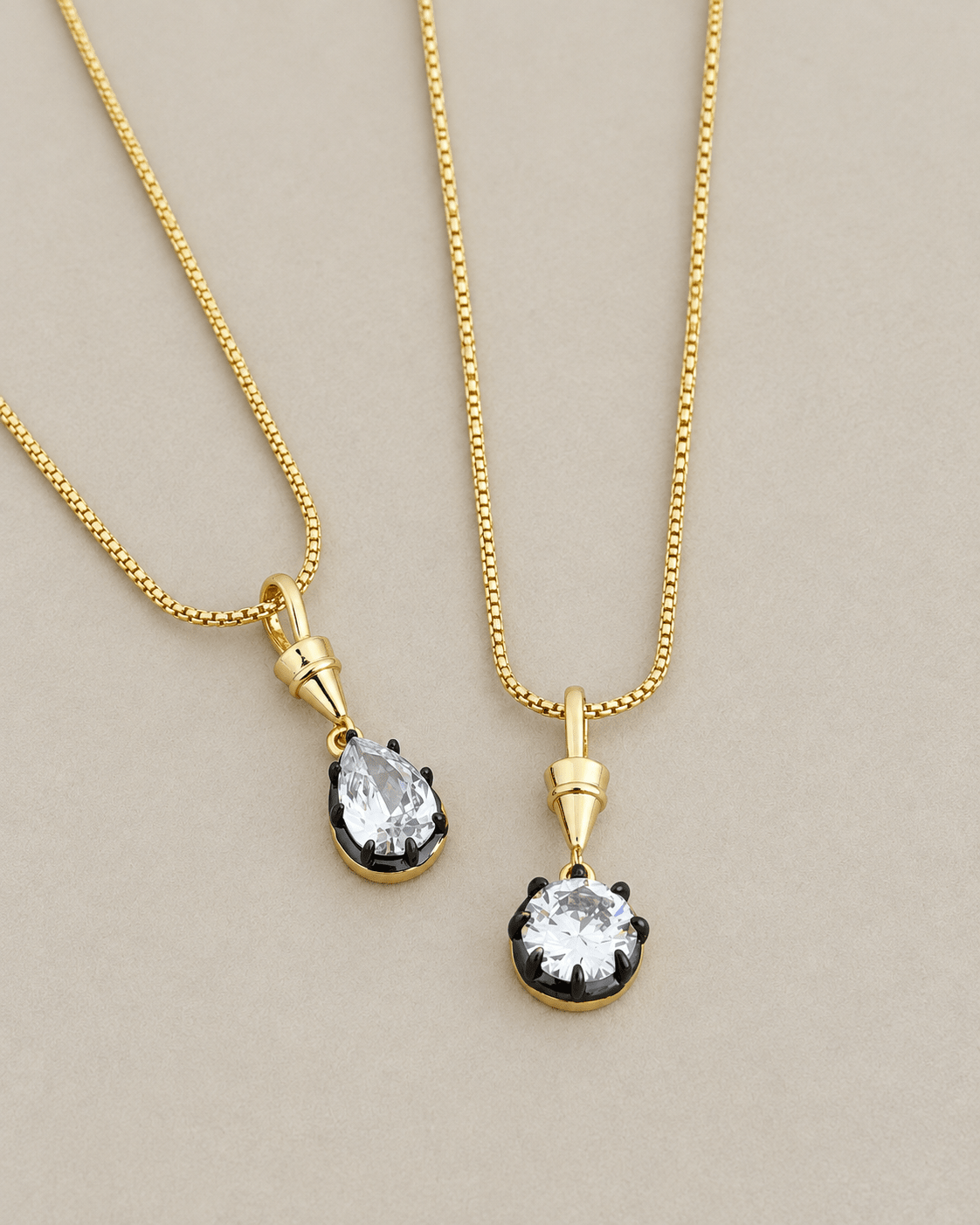 Crystal Solitaire Pendant Necklace - Necklaces | LimaLimón Store - 1