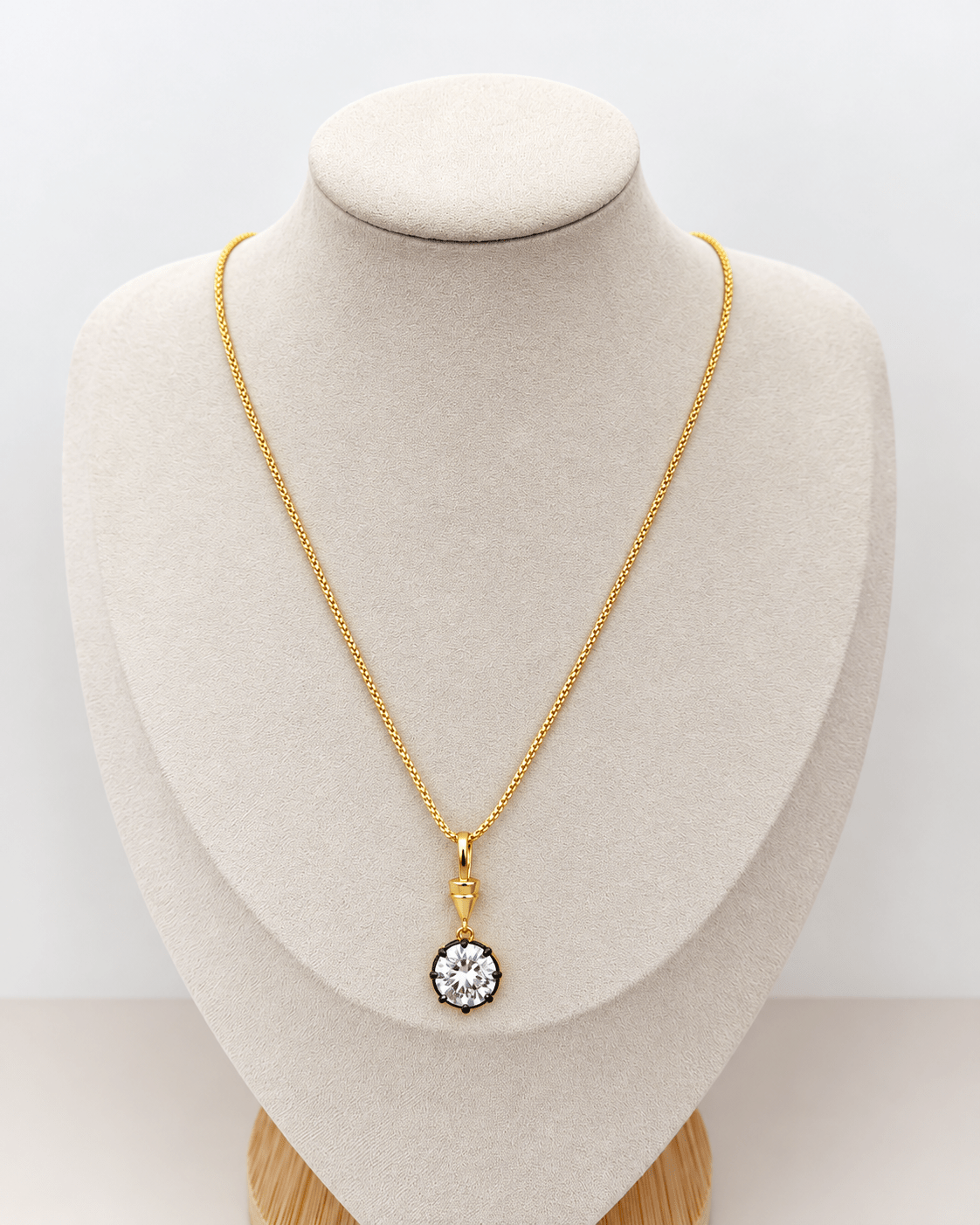 Crystal Solitaire Pendant Necklace - Necklaces | LimaLimón Store - 2