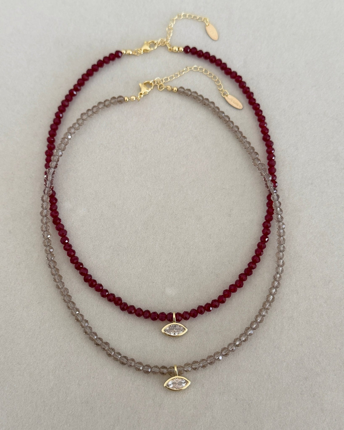 Crystal Teardrop Necklace - Necklaces | LimaLimón Store - 1