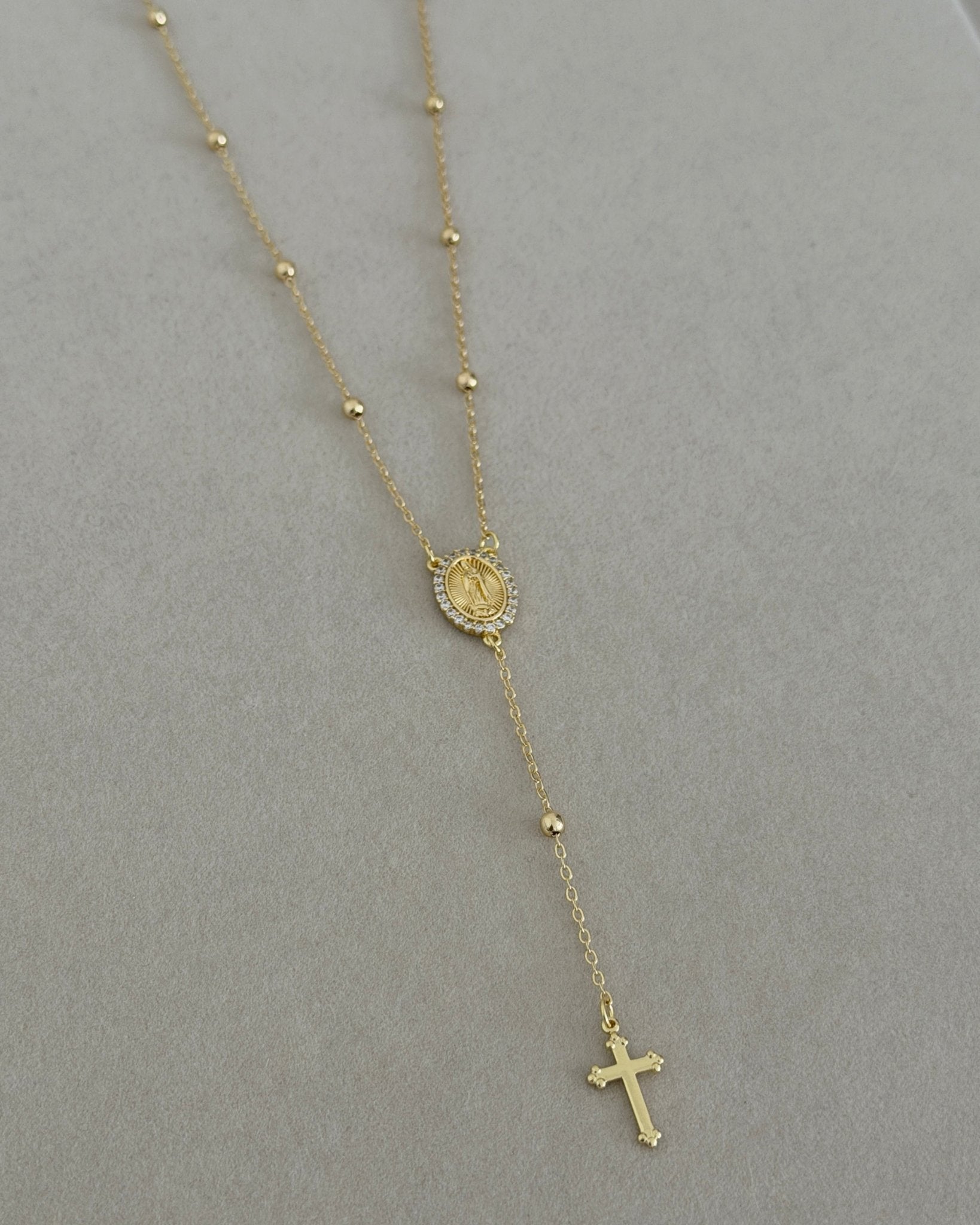 Divine Grace Rosary Necklace - Necklaces | LimaLimón Store - 1