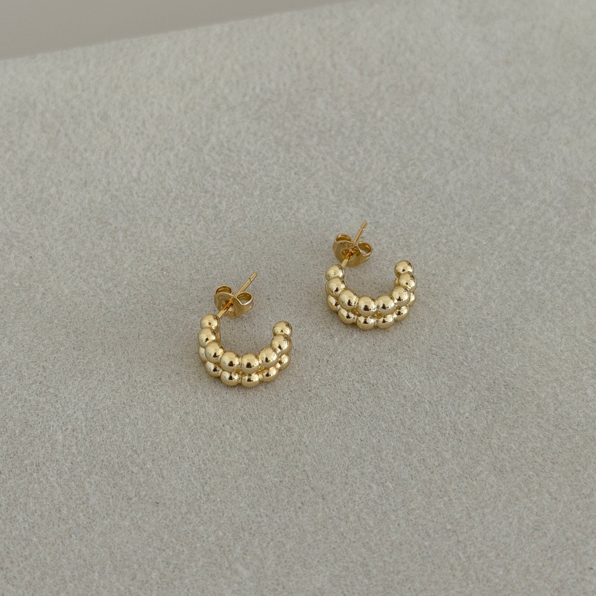 Double Beaded Hoop Earrings - Earring | LimaLimón Store - 1