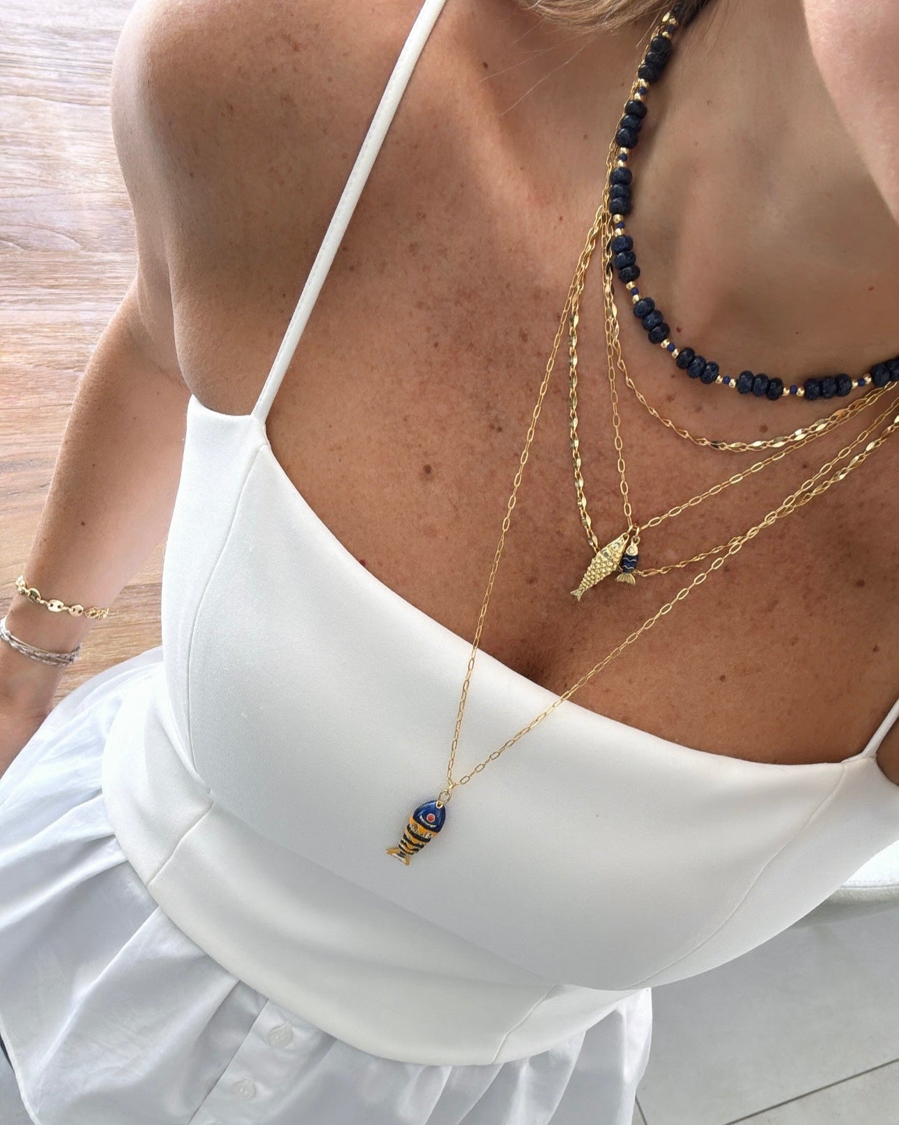 Double Layer Twisted Rope Chain Necklace - Necklaces | LimaLimón Store - 3