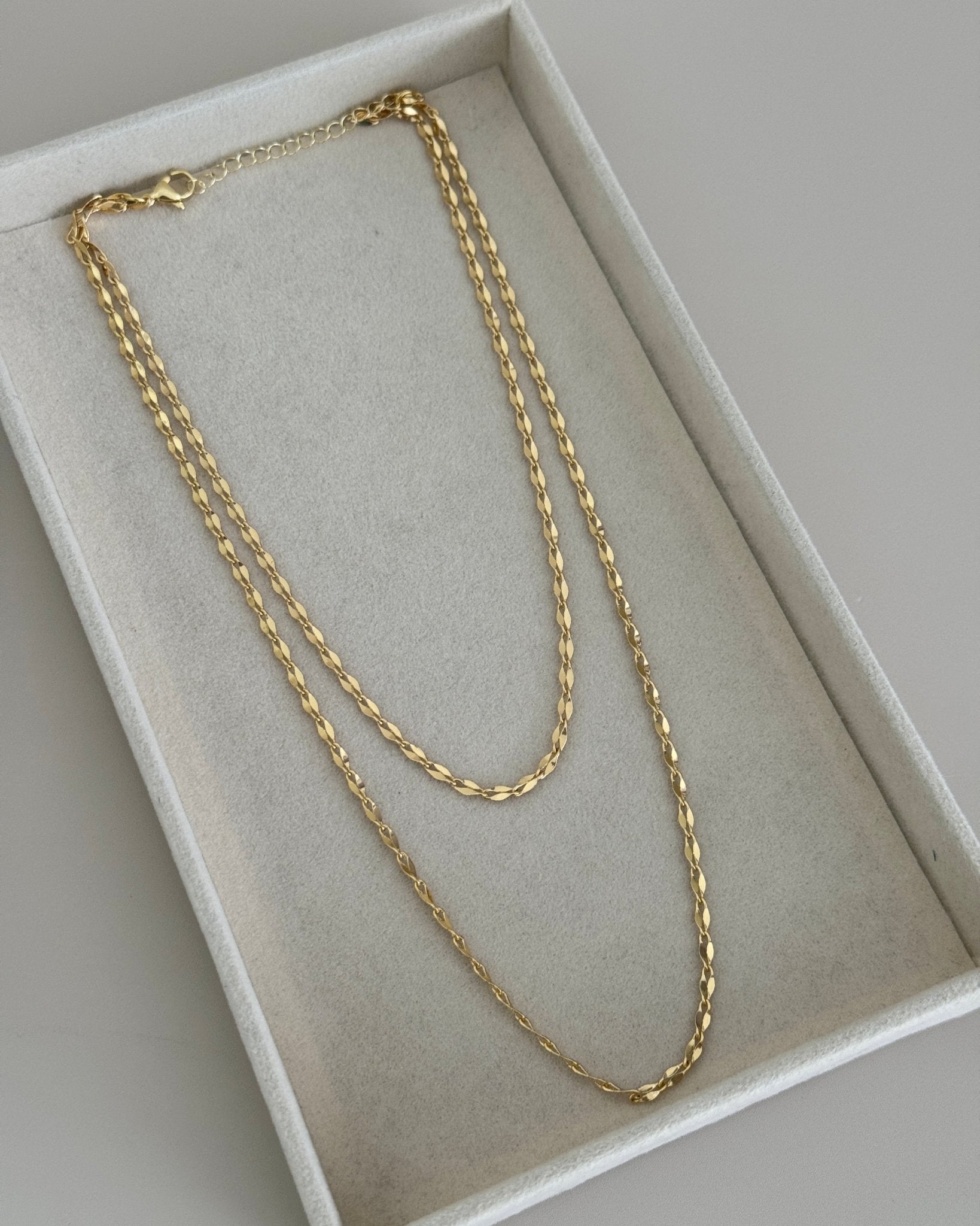 Double Layer Twisted Rope Chain Necklace - Necklaces | LimaLimón Store - 2