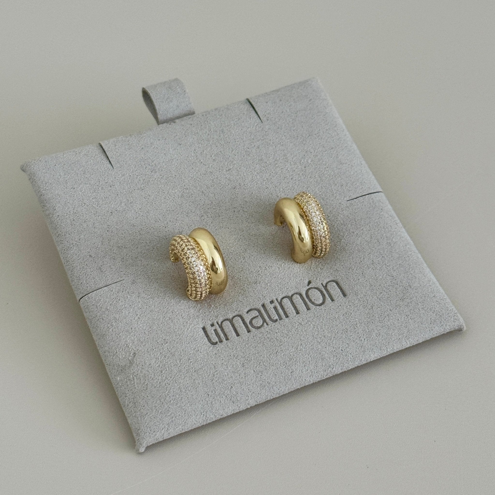 Double Texture Hoop Earrings - Earring | LimaLimón Store - 1