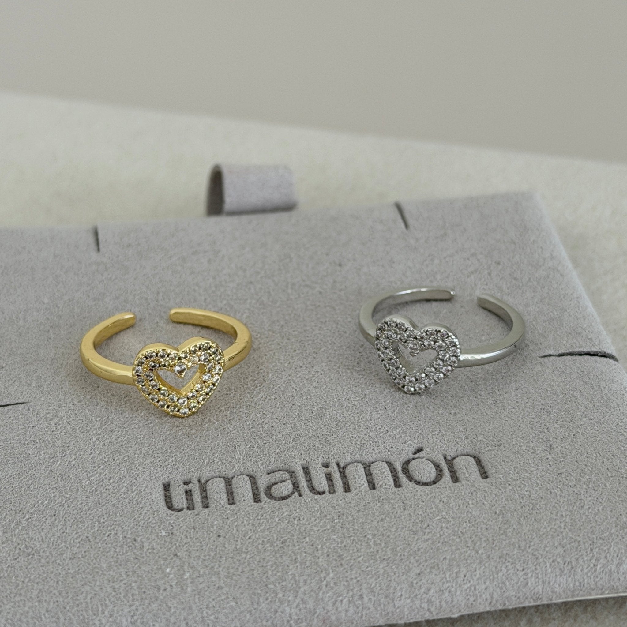 Elena Pavé Heart Adjustable Ring - ring jewelry | LimaLimón Store - 4