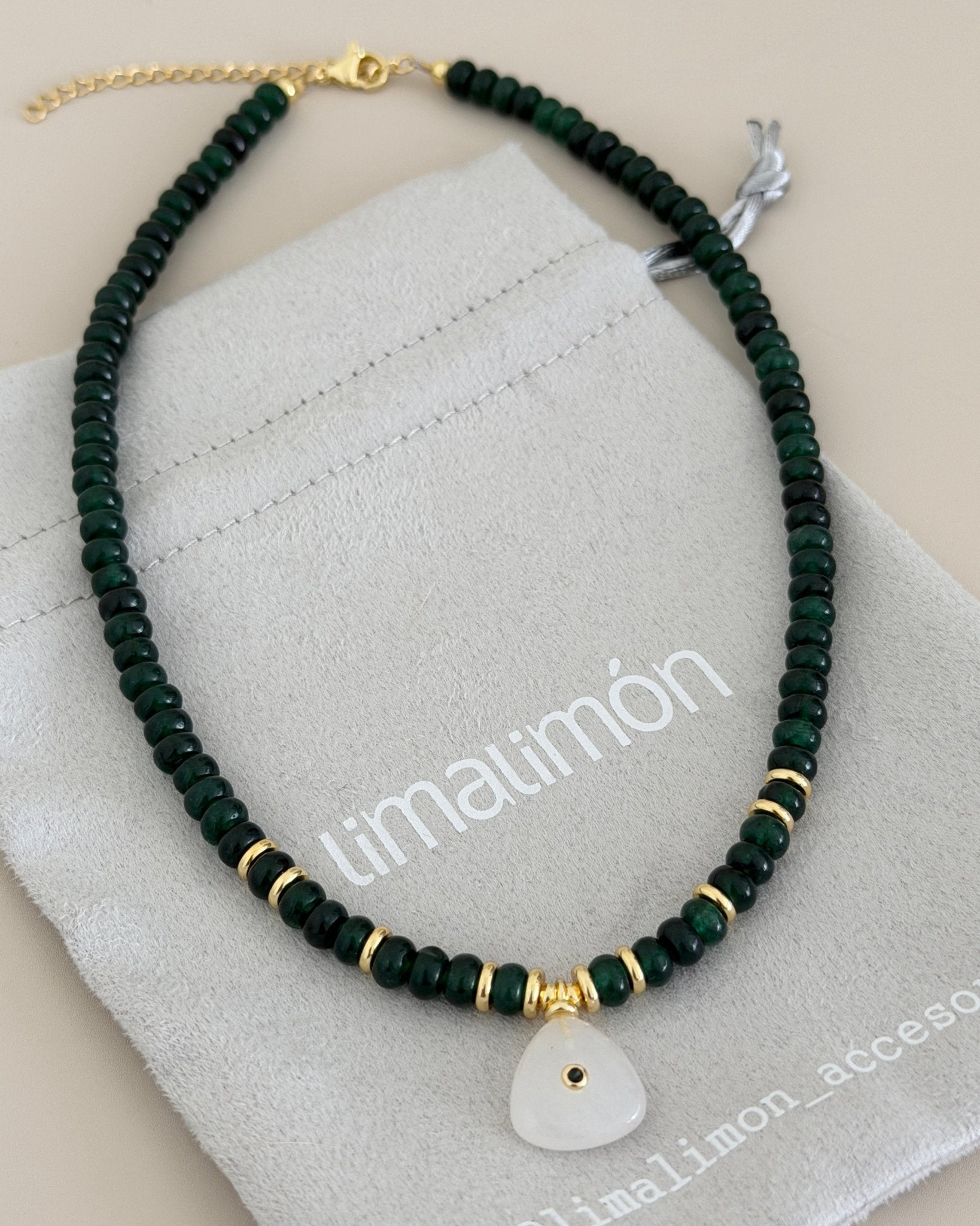 Emerald Aura Necklace - Necklace | LimaLimón Store - 4