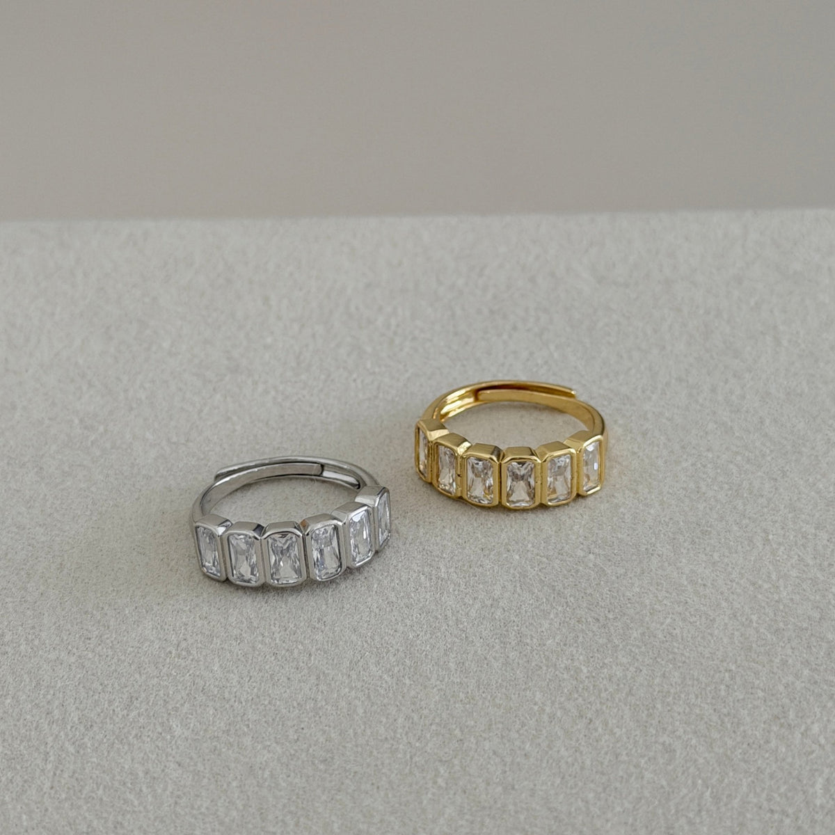 Emerald Cut Crystal Ring - ring jewelry | LimaLimón Store - 1