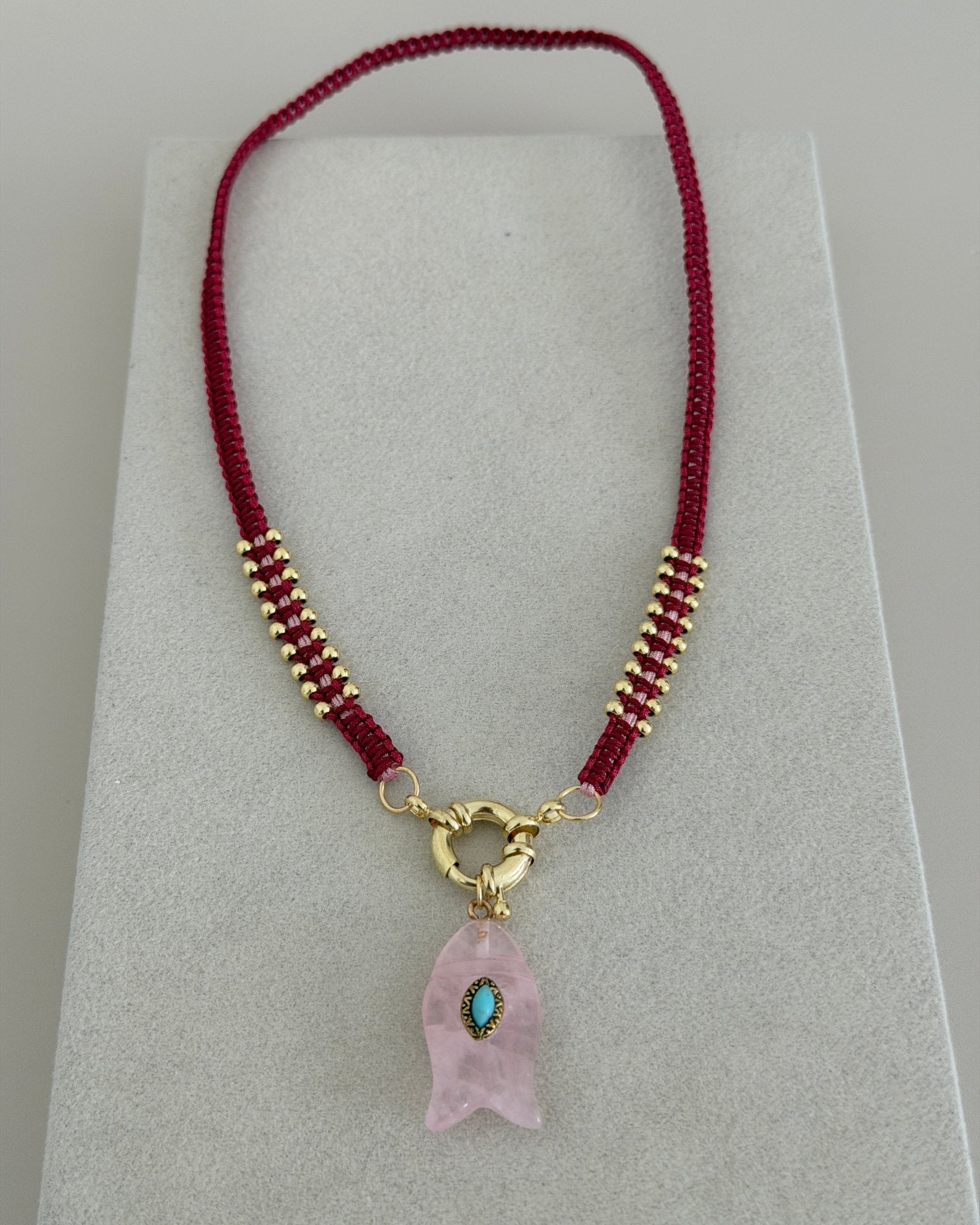 Evil Eye Charm Cord Necklace - Necklaces | LimaLimón Store - 2