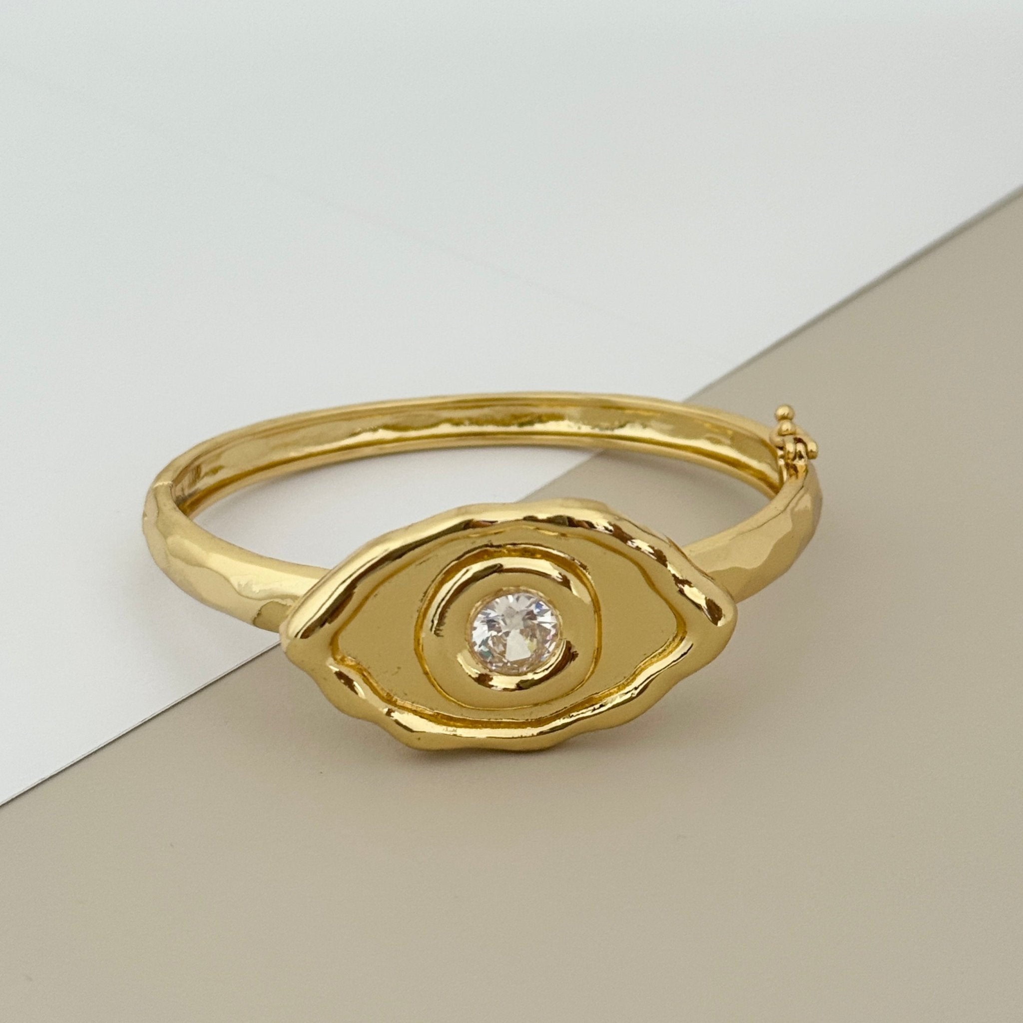 Evil Eye Gold Bangle - Bracelets | LimaLimón Store - 1