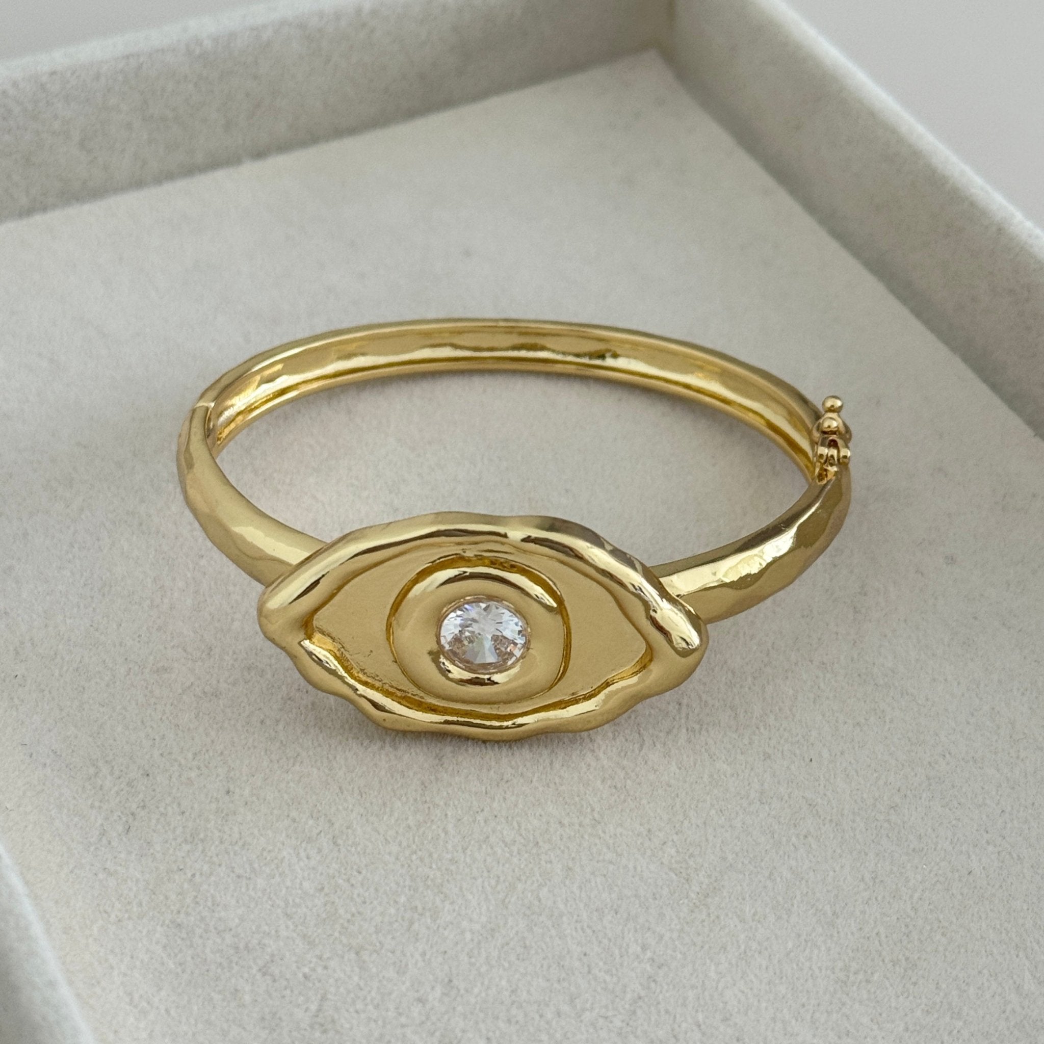 Evil Eye Gold Bangle - Bracelets | LimaLimón Store - 2