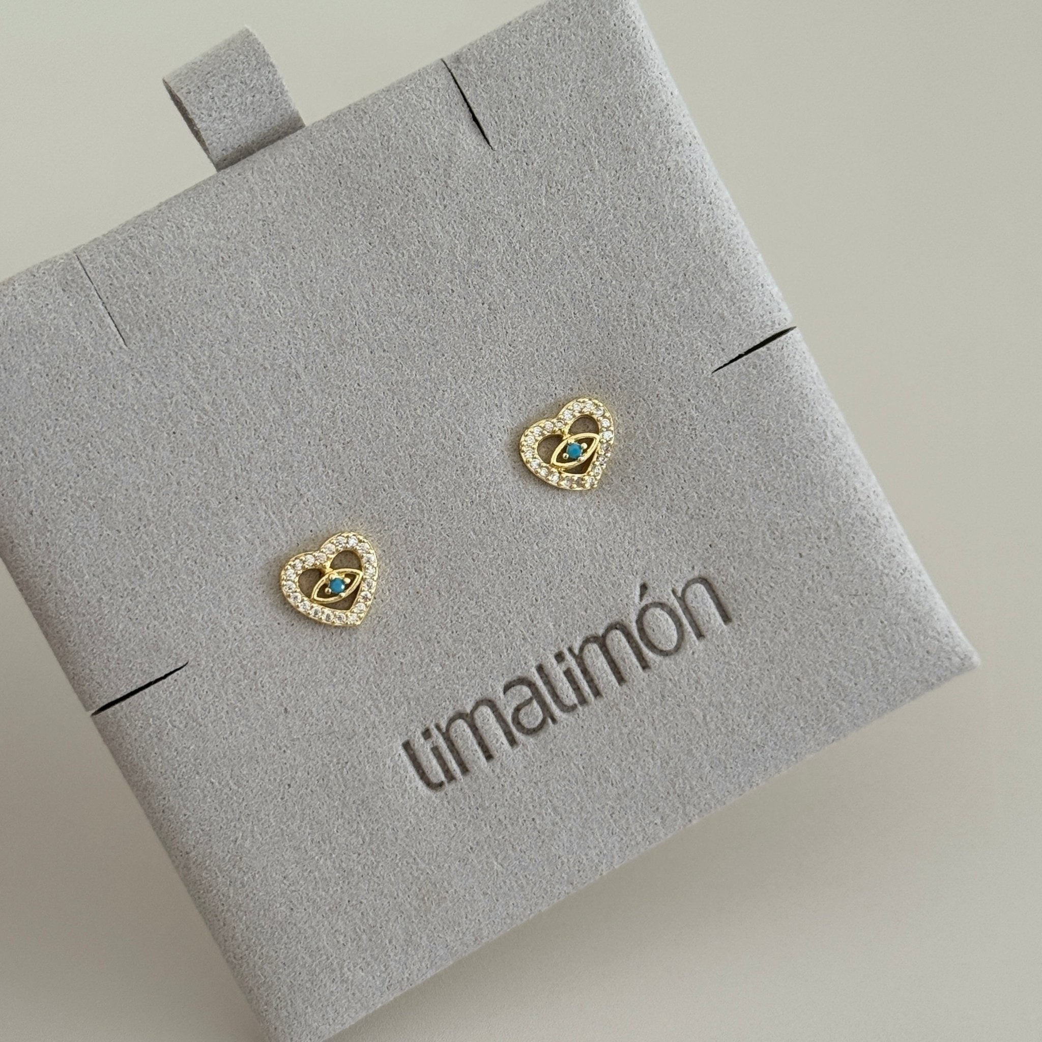 Evil Eye Heart Earrings - Earring | LimaLimón Store - 2