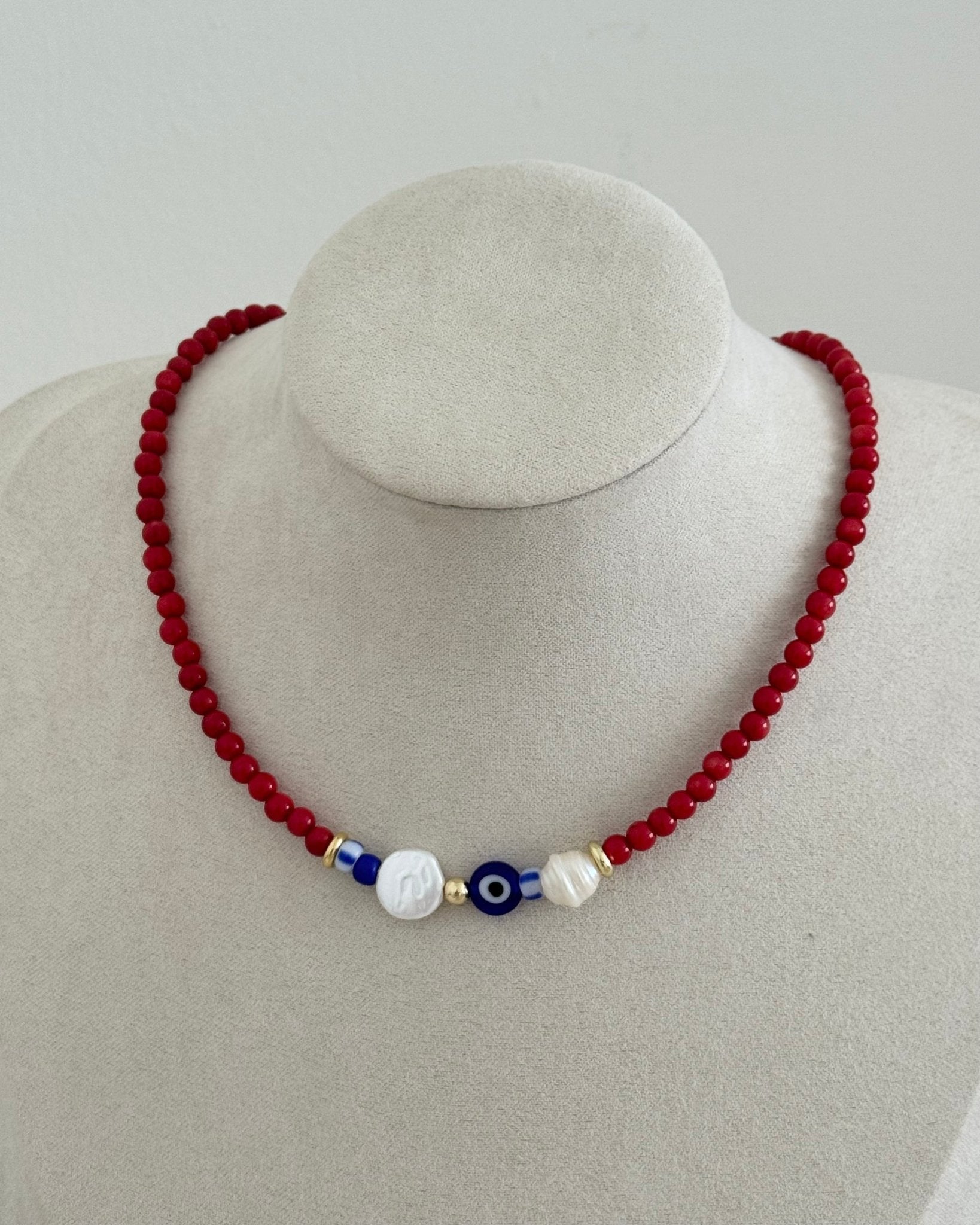 Evil Eye Pearl Necklace - LimaLimón Store