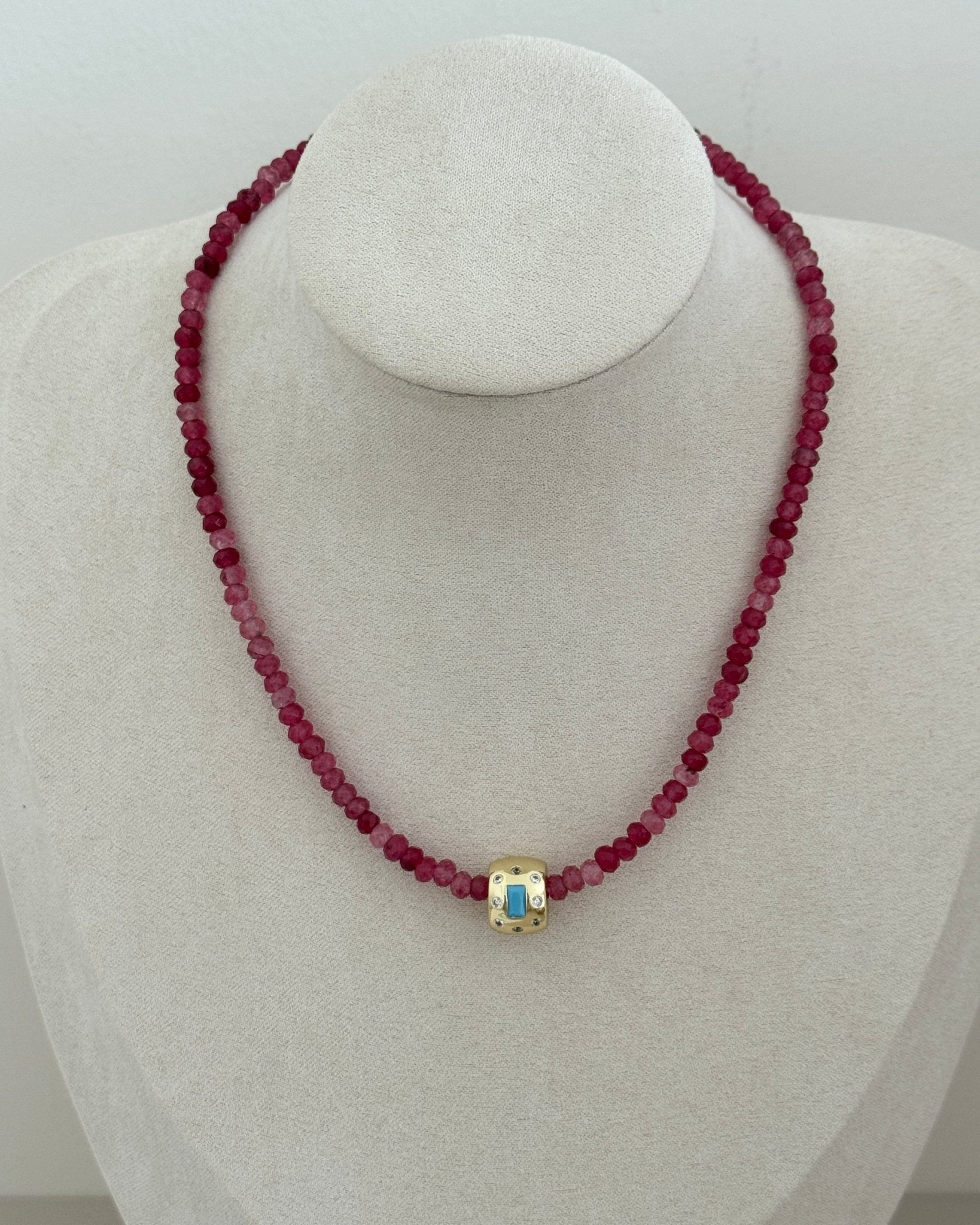Gemstone Cube Necklace - Necklace | LimaLimón Store - 5