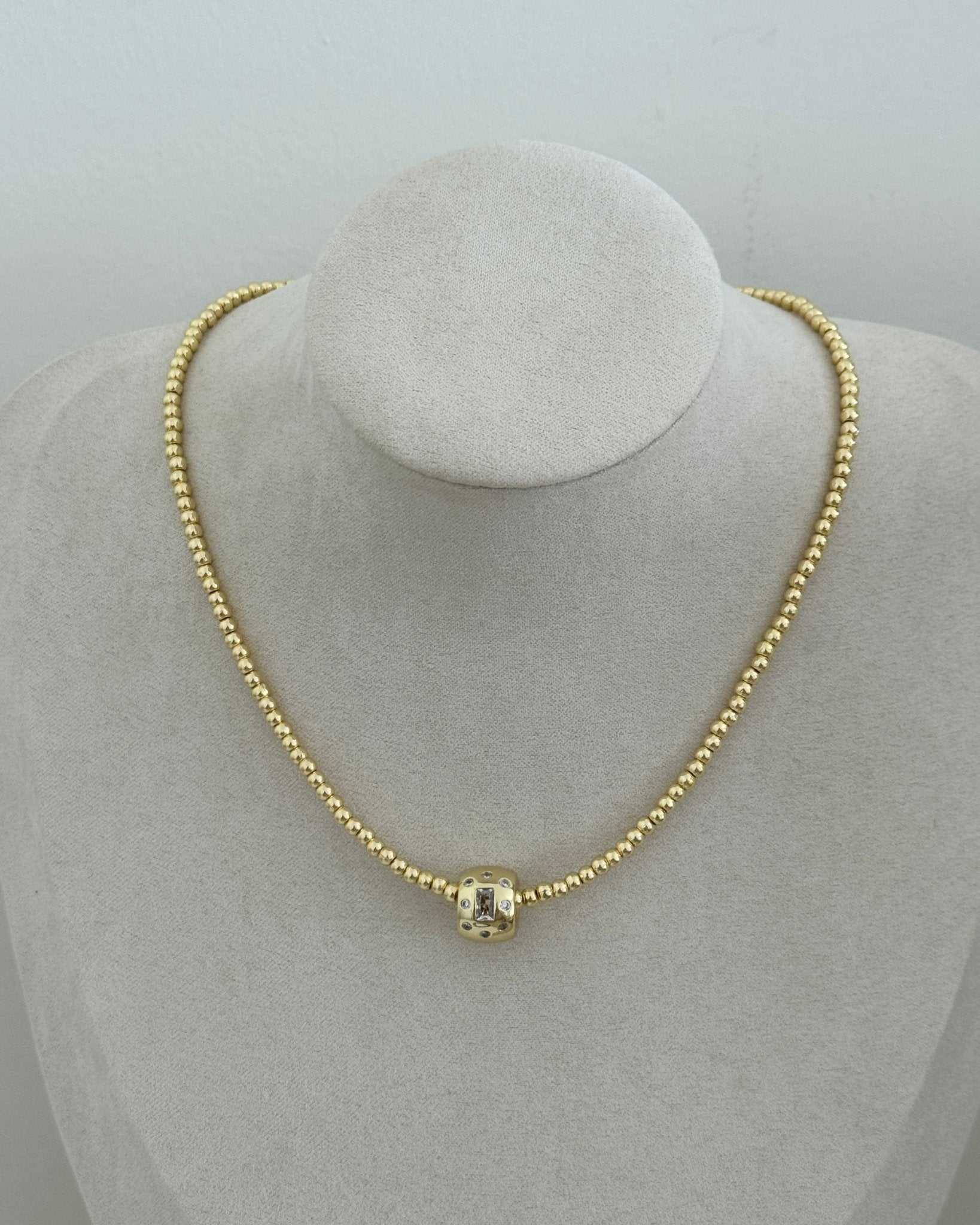 Gemstone Cube Necklace - Necklace | LimaLimón Store - 2