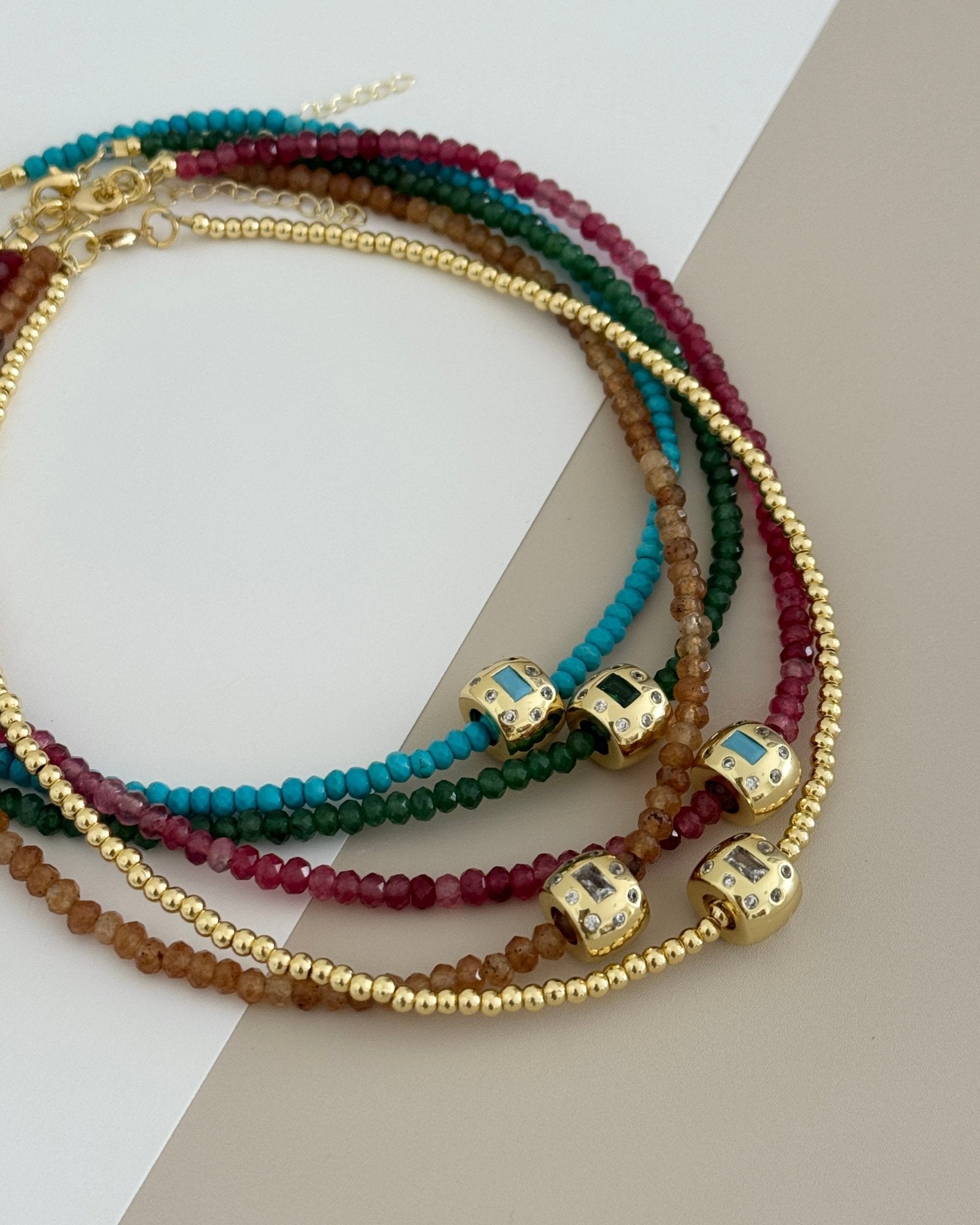 Gemstone Cube Necklace - Necklace | LimaLimón Store - 9