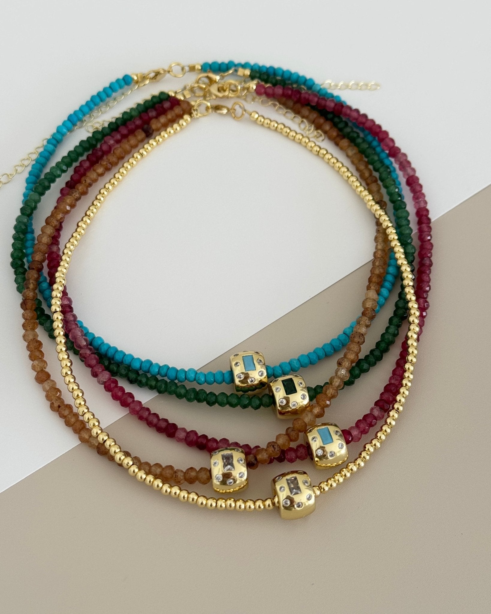 Gemstone Cube Necklace - Necklace | LimaLimón Store - 1
