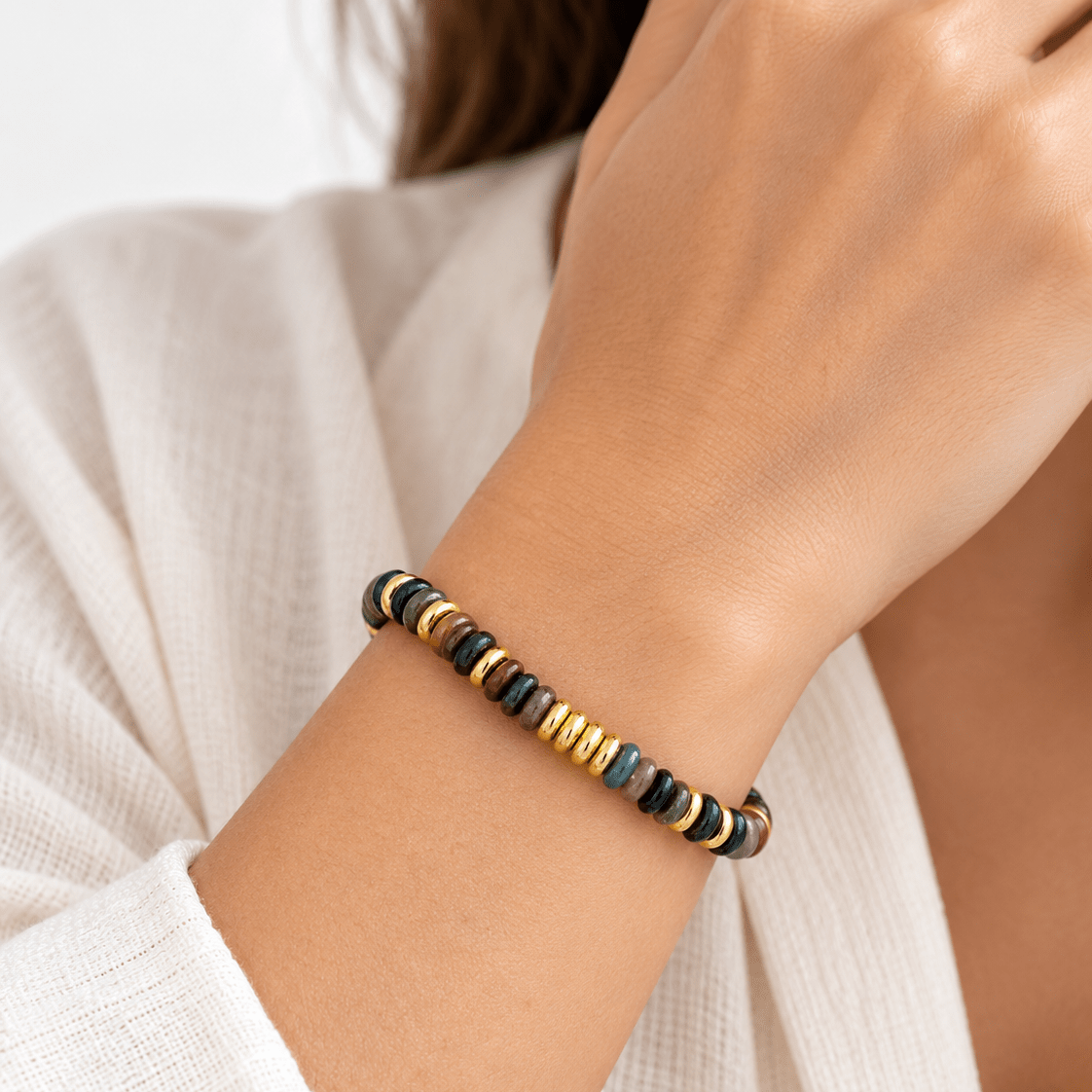 Gemstone Disc Bracelet - Bracelets | LimaLimón Store - 2