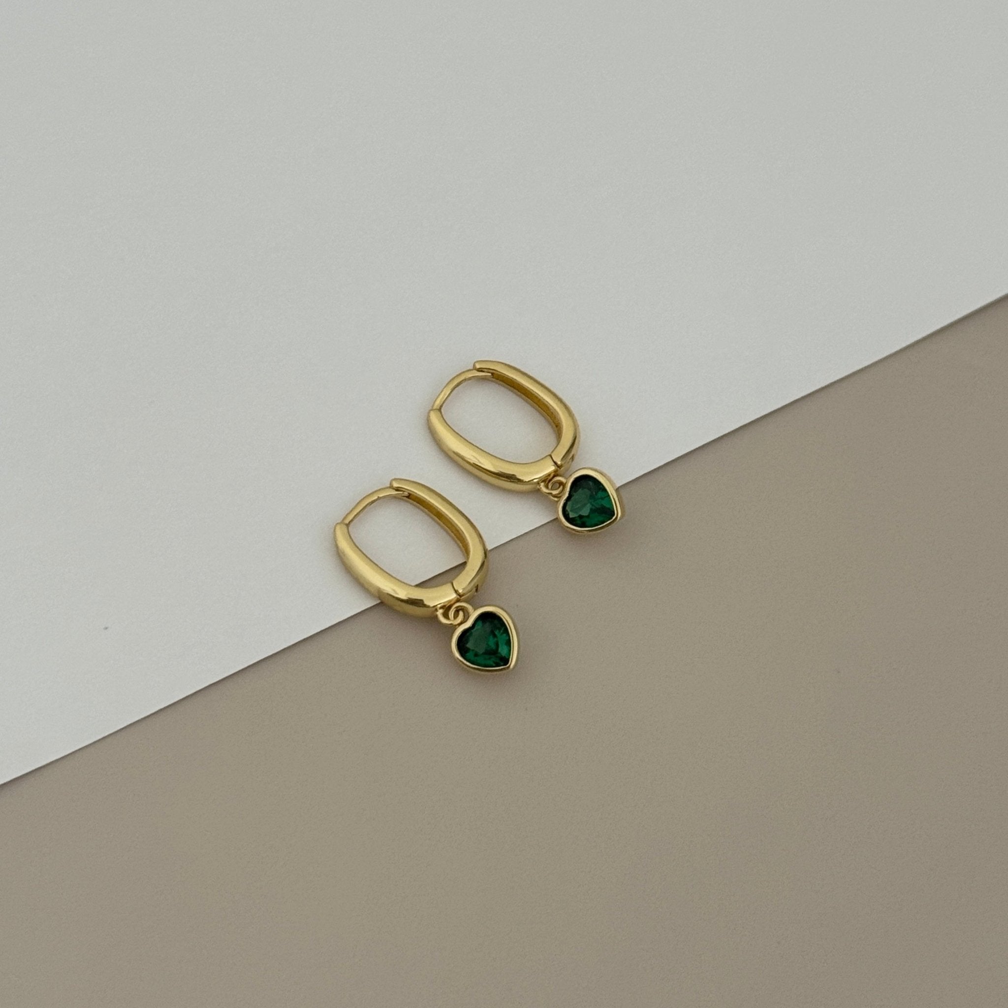 Gemstone Drop Huggies - Earring | LimaLimón Store - 2