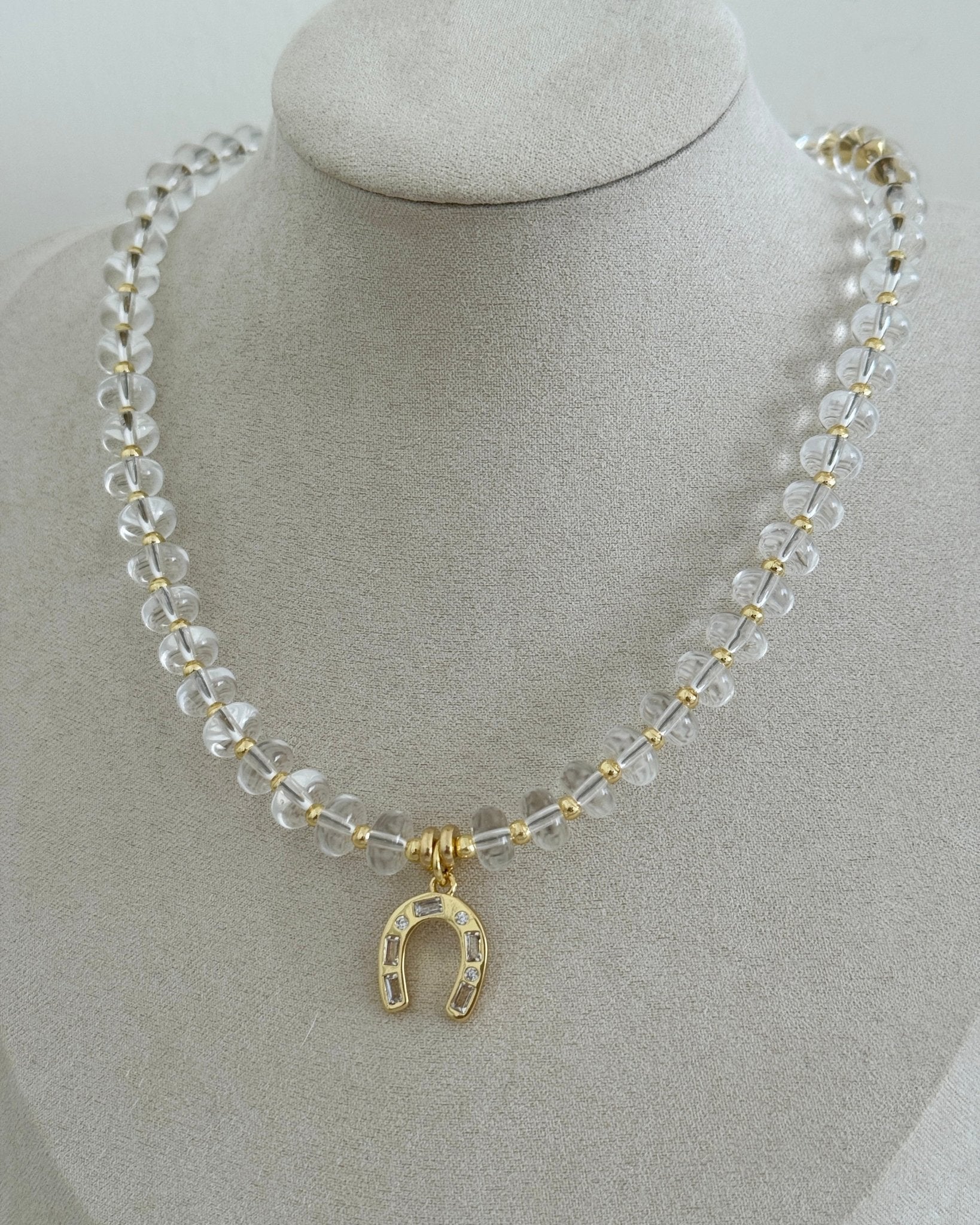 Gemstone Horseshoe Necklace - Necklaces | LimaLimón Store - 2