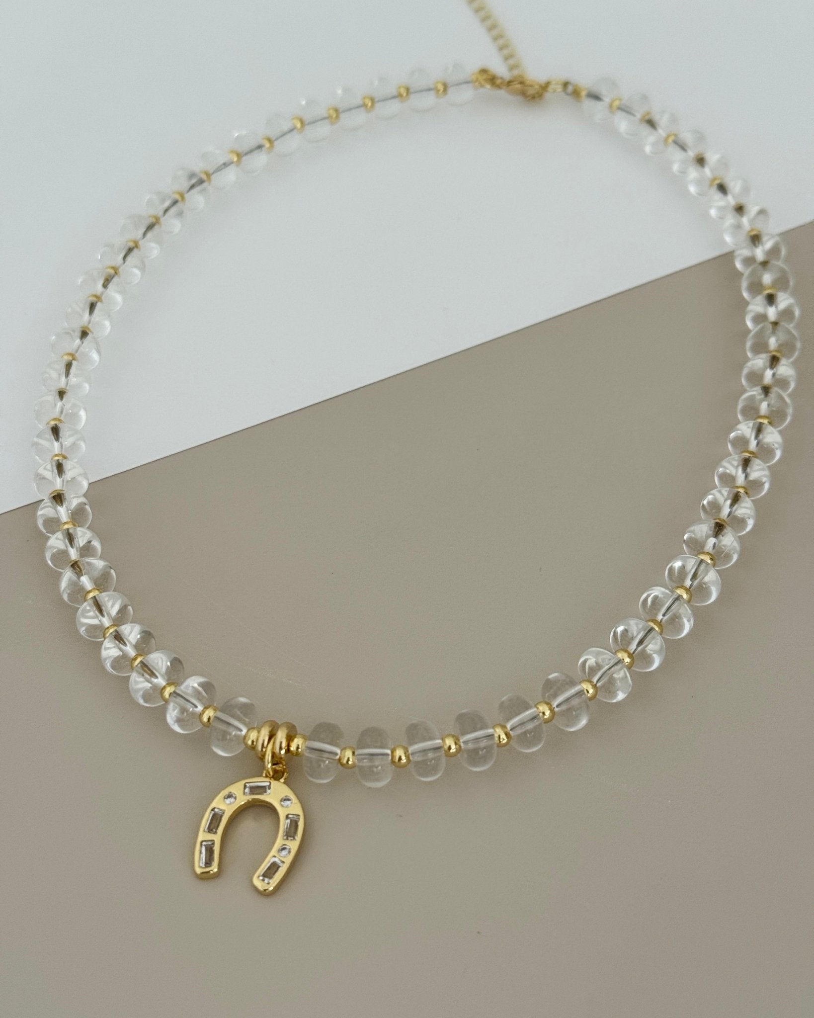 Gemstone Horseshoe Necklace - Necklaces | LimaLimón Store - 5