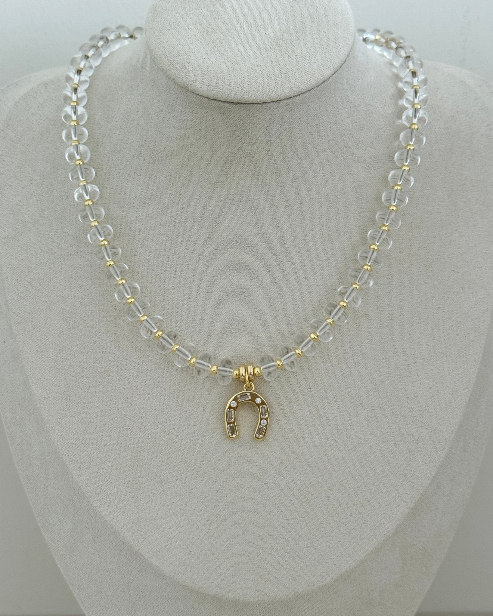 Gemstone Horseshoe Necklace - Necklaces | LimaLimón Store - 4