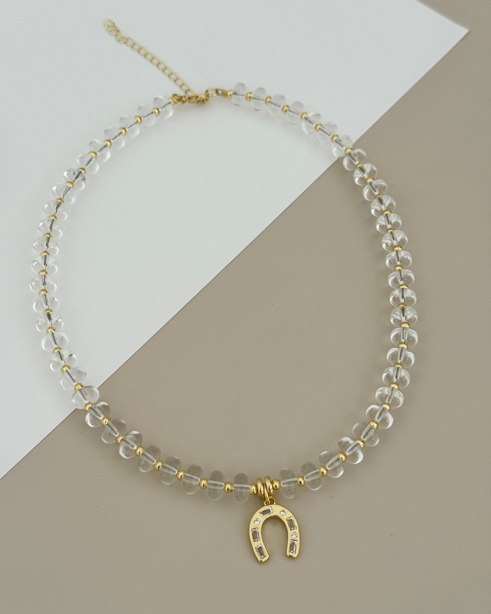 Gemstone Horseshoe Necklace - Necklaces | LimaLimón Store - 1