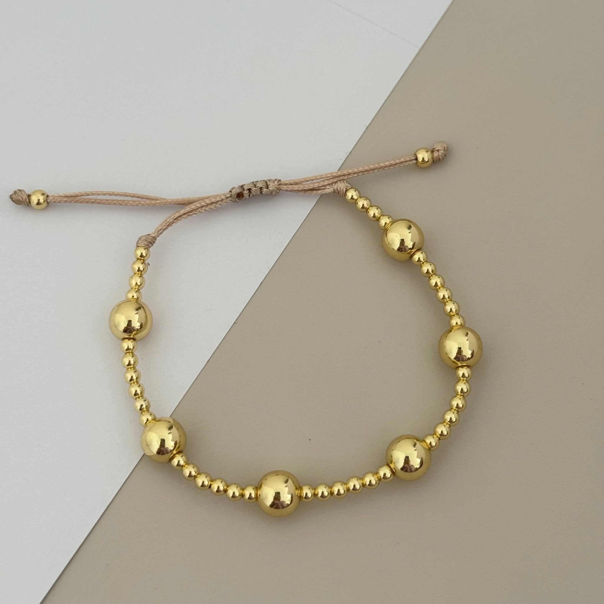 Gold Bead Bracelet - LimaLimón Store
