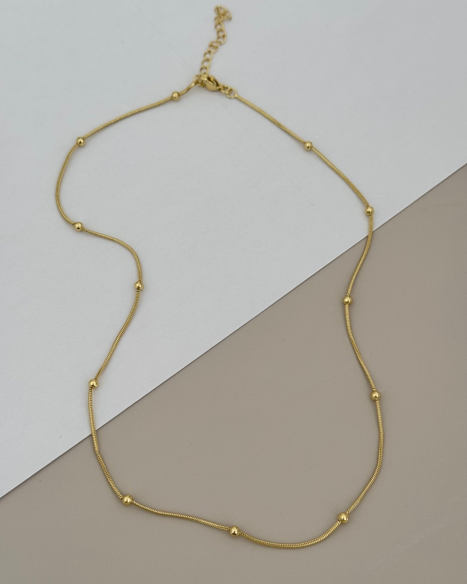 Gold Bead Necklace - LimaLimón Store