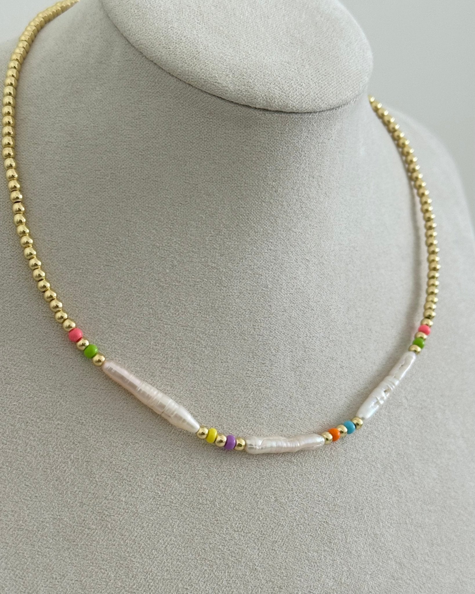 Gold Bead Necklace - Necklace | LimaLimón Store - 6
