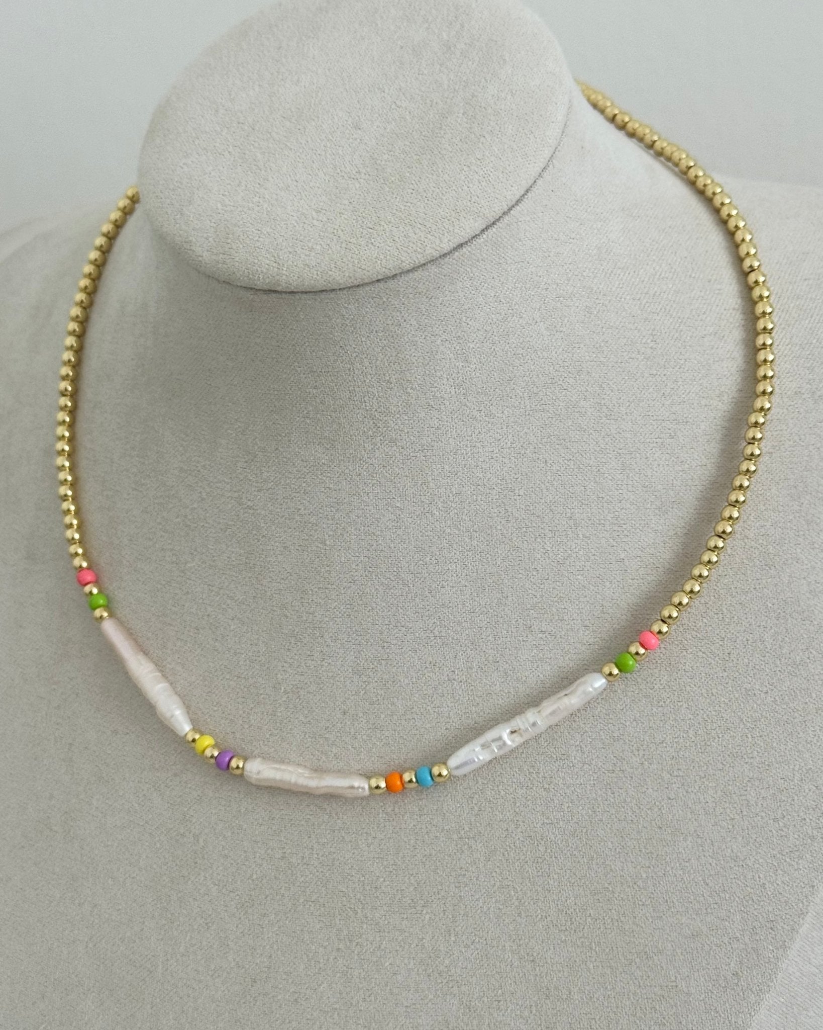 Gold Bead Necklace - Necklace | LimaLimón Store - 5