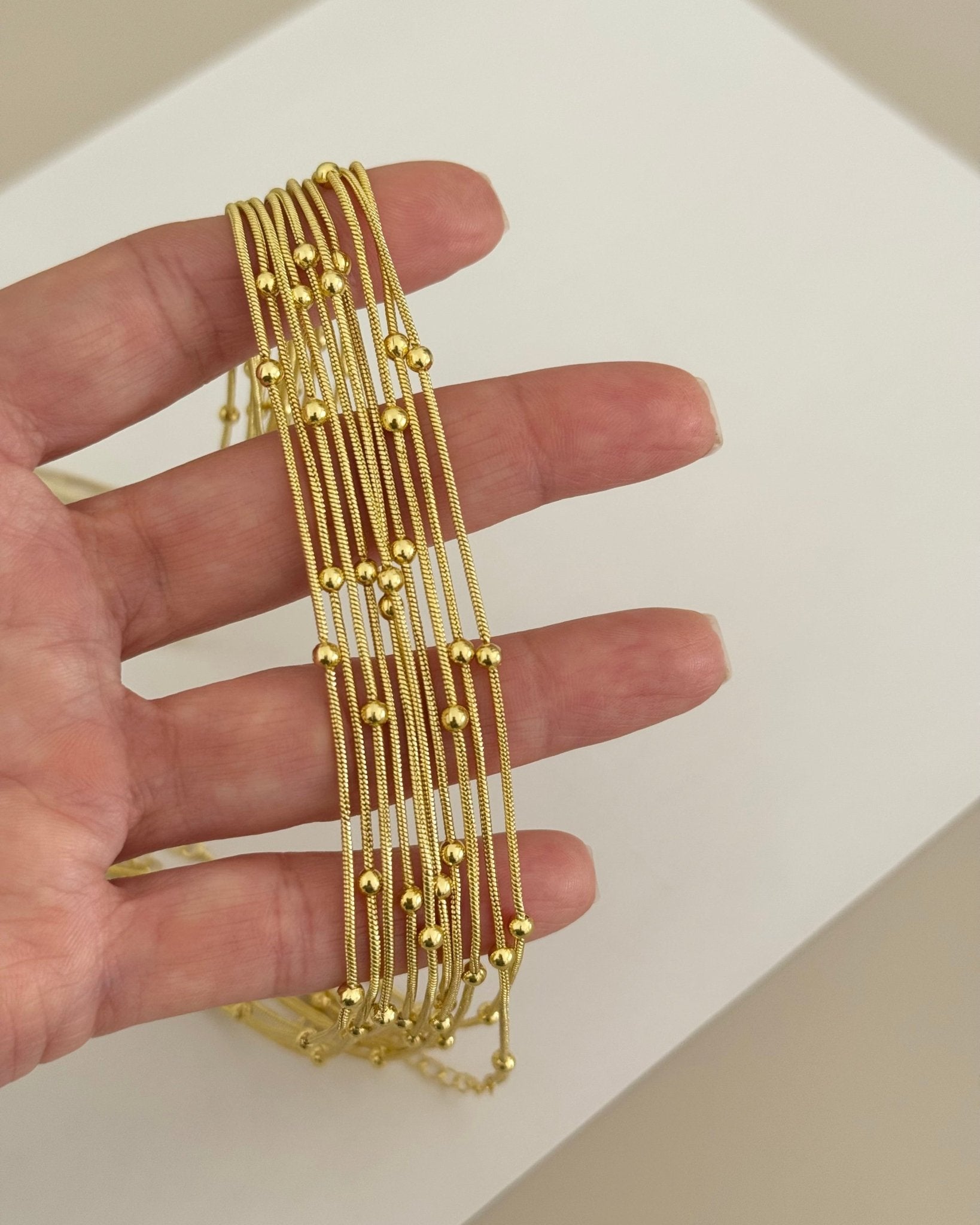 Gold Bead Necklace - LimaLimón Store