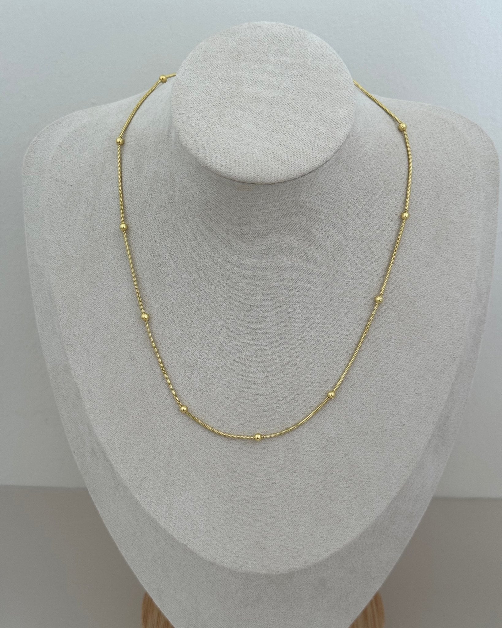 Gold Bead Necklace - LimaLimón Store