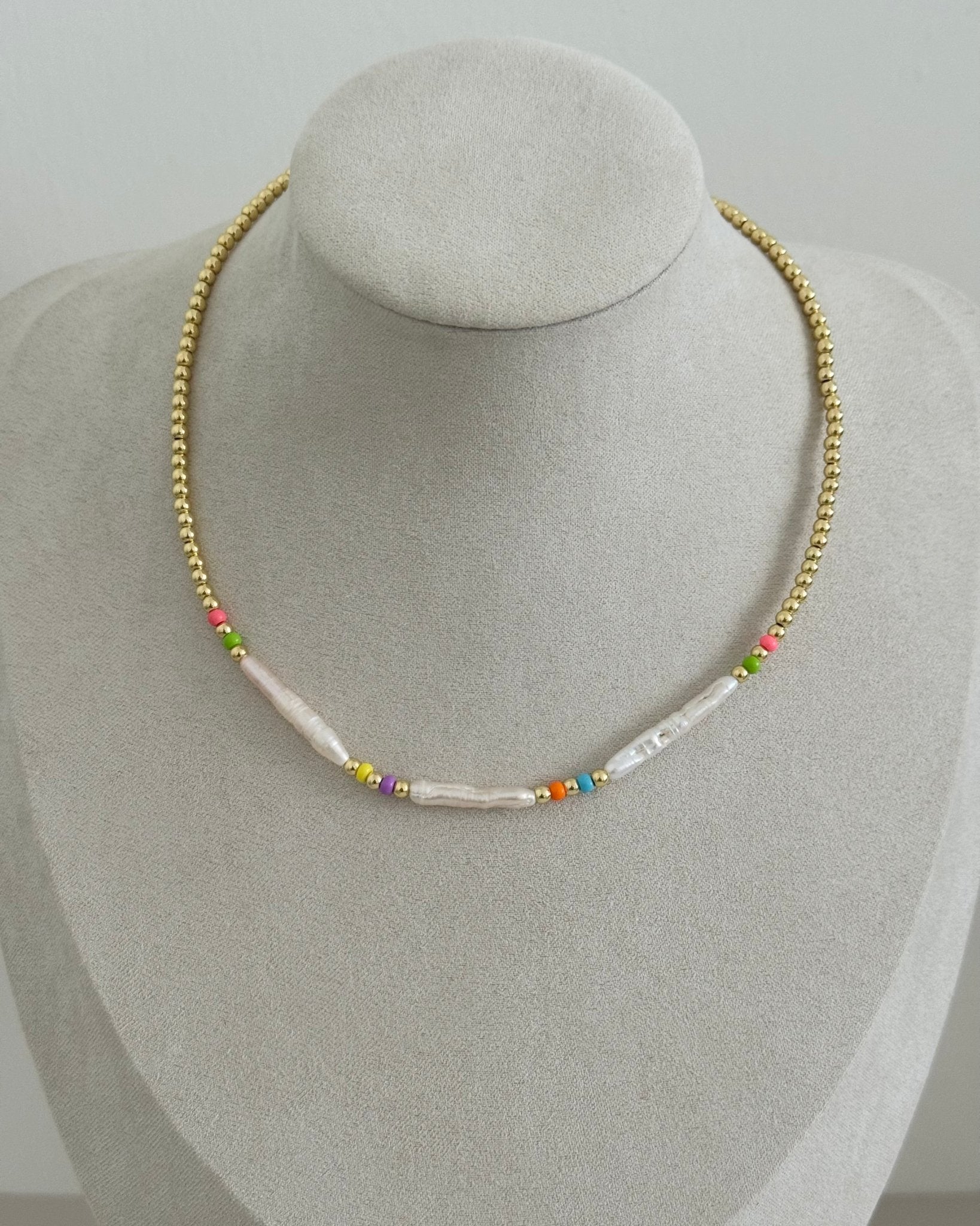 Gold Bead Necklace - Necklace | LimaLimón Store - 4