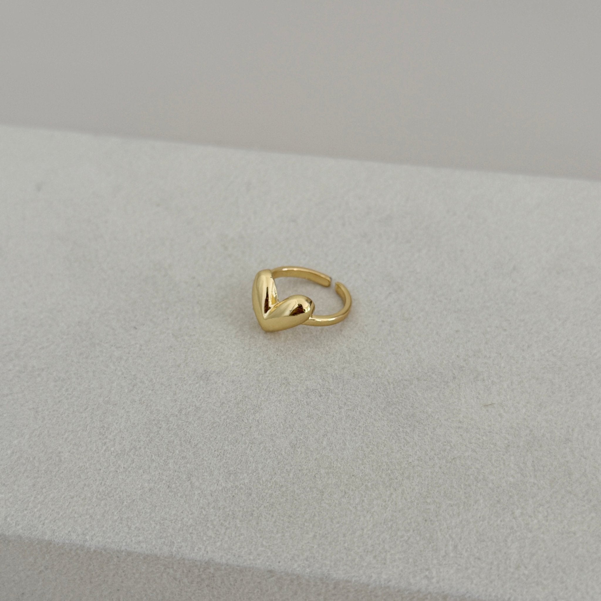Gold Heart Adjustable Ring - ring jewelry | LimaLimón Store - 1