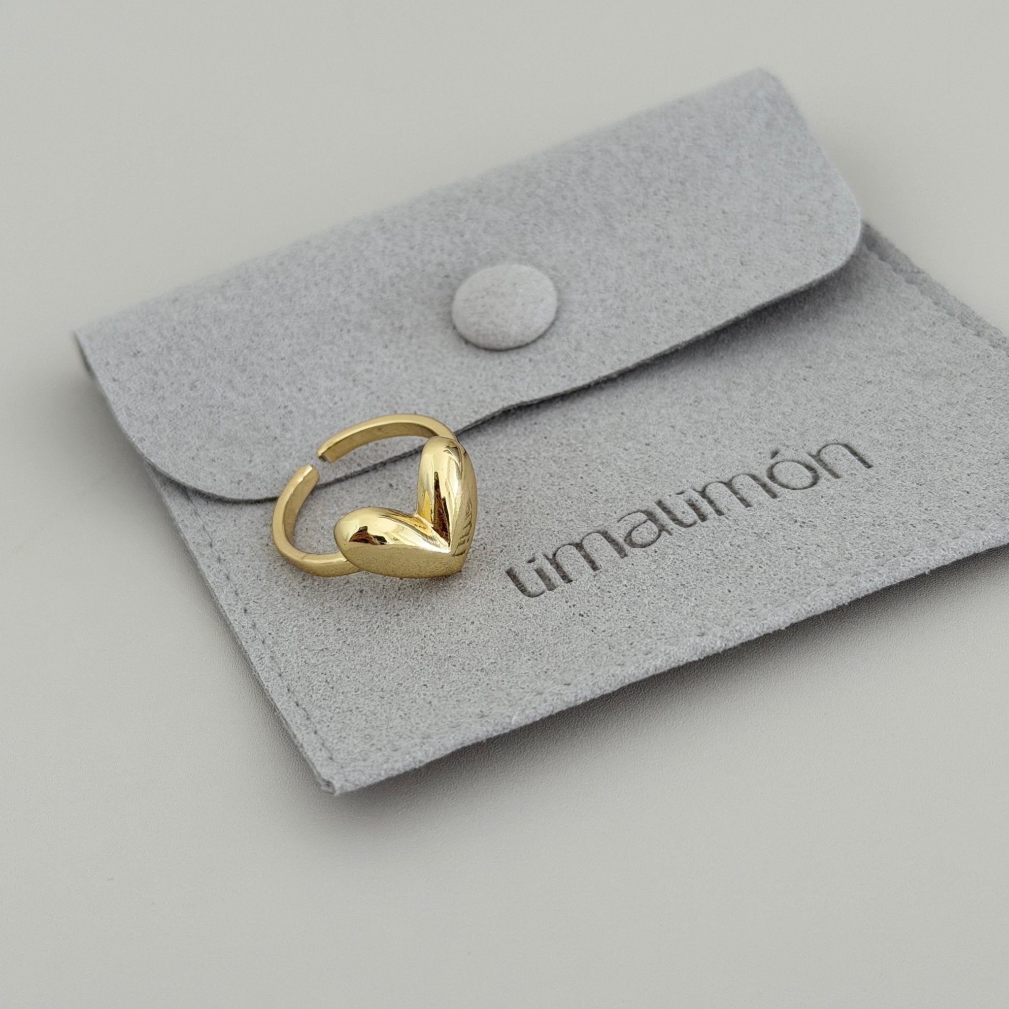 Gold Heart Adjustable Ring - ring jewelry | LimaLimón Store - 2