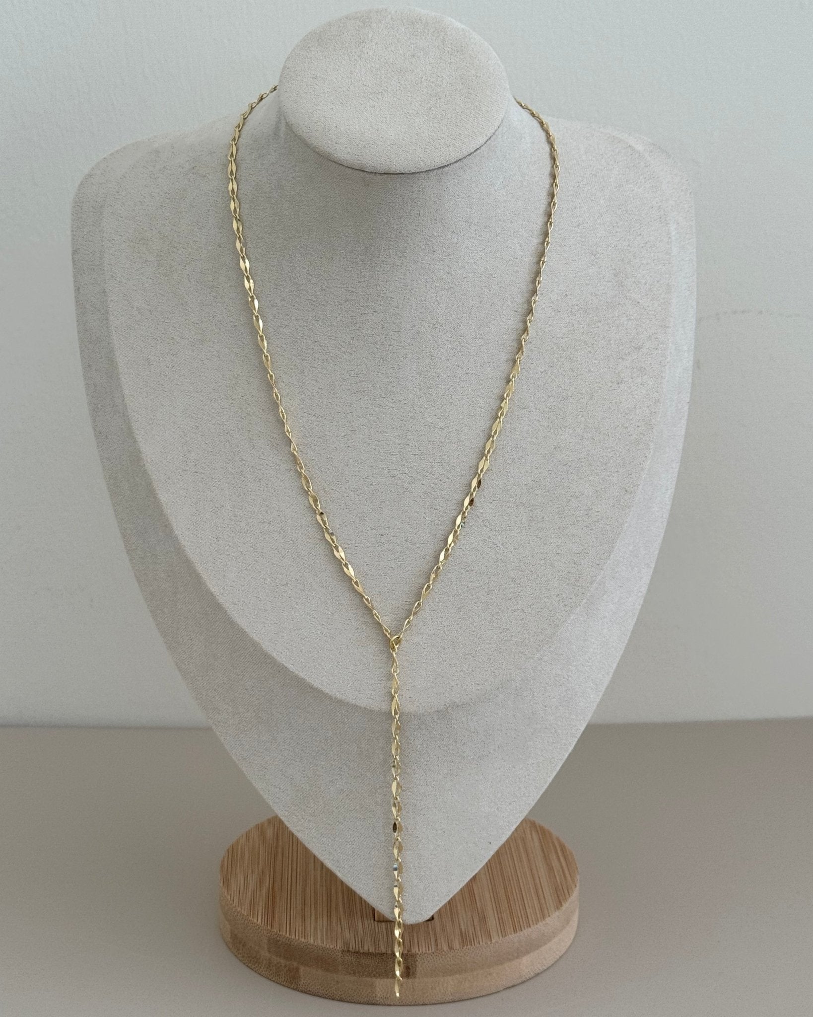 Gold Rope Lariat Necklace - Necklace | LimaLimón Store - 1