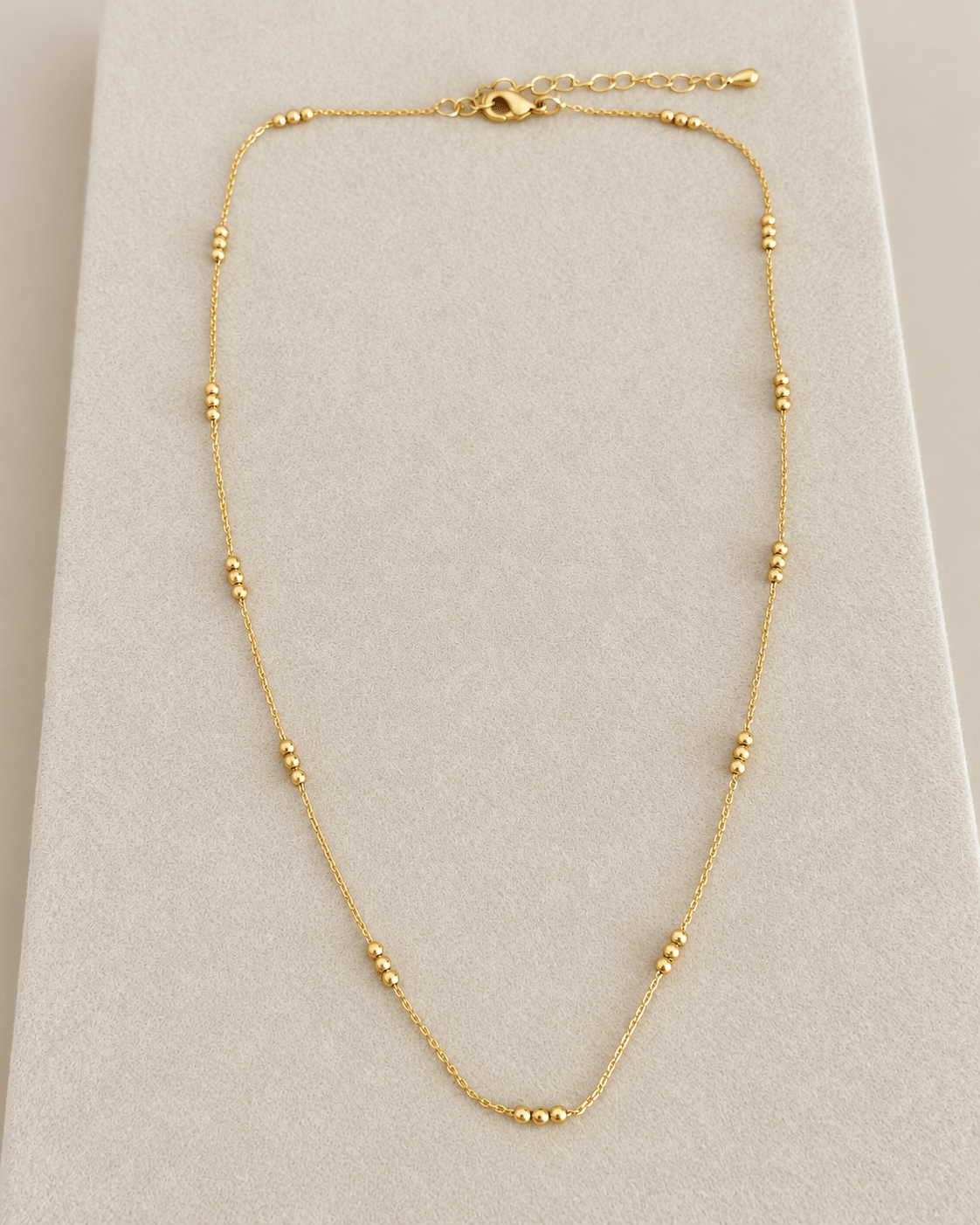 Golden Beads Station Necklace - Necklaces | LimaLimón Store - 1
