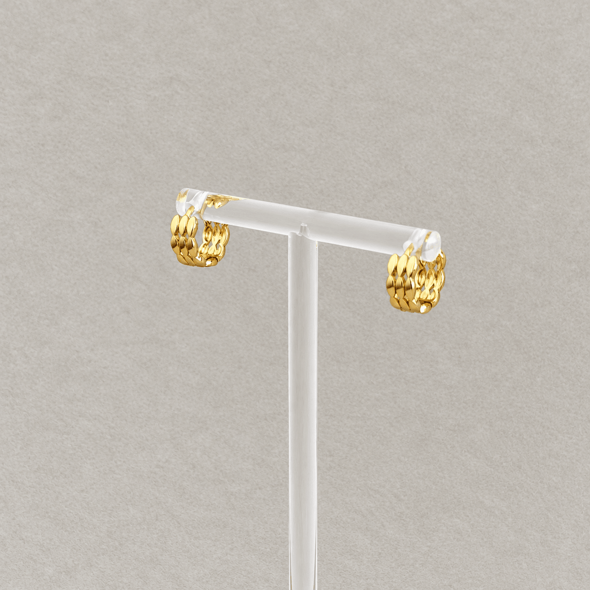 Golden Braided Mini Hoops - Earring | LimaLimón Store - 2