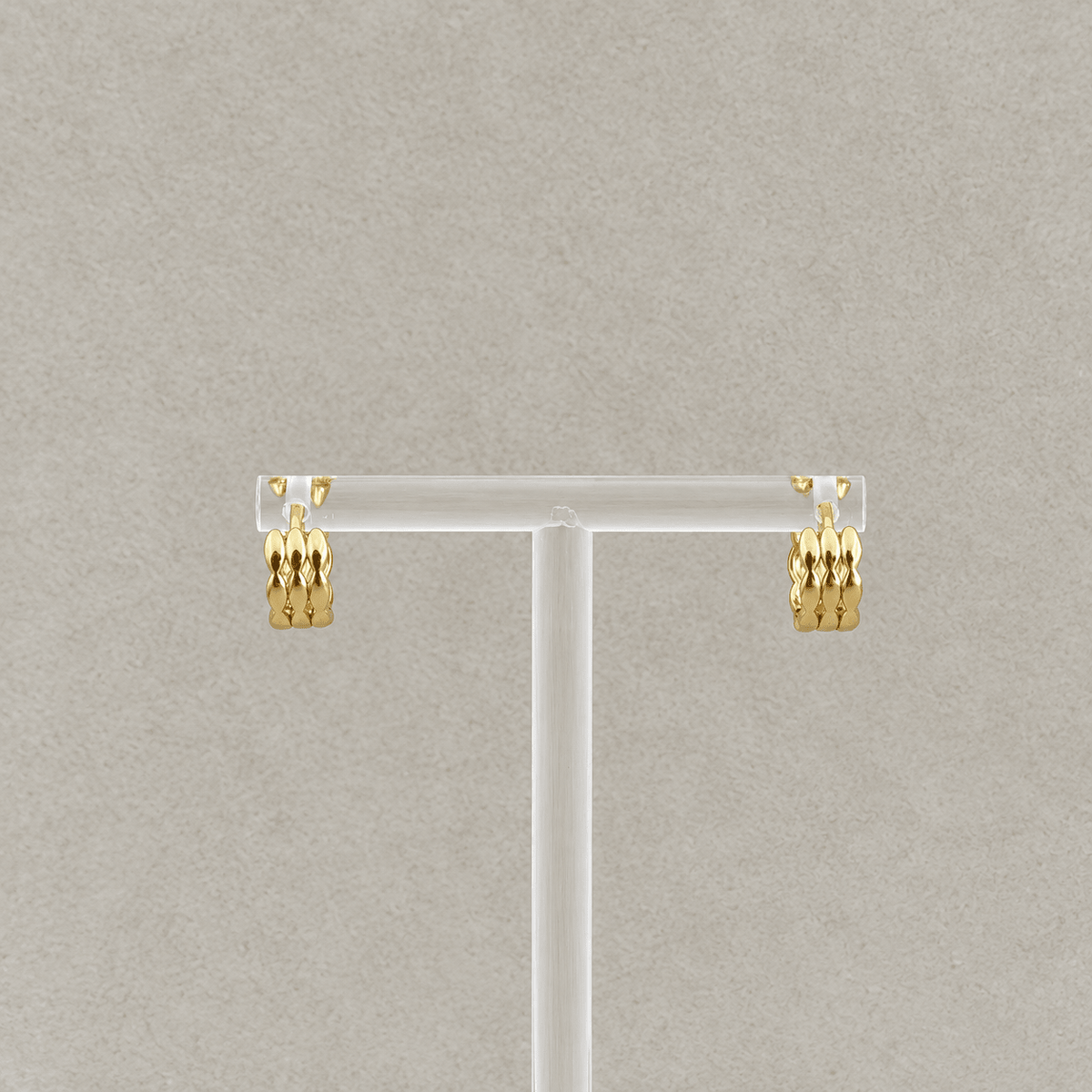Golden Braided Mini Hoops - Earring | LimaLimón Store - 3