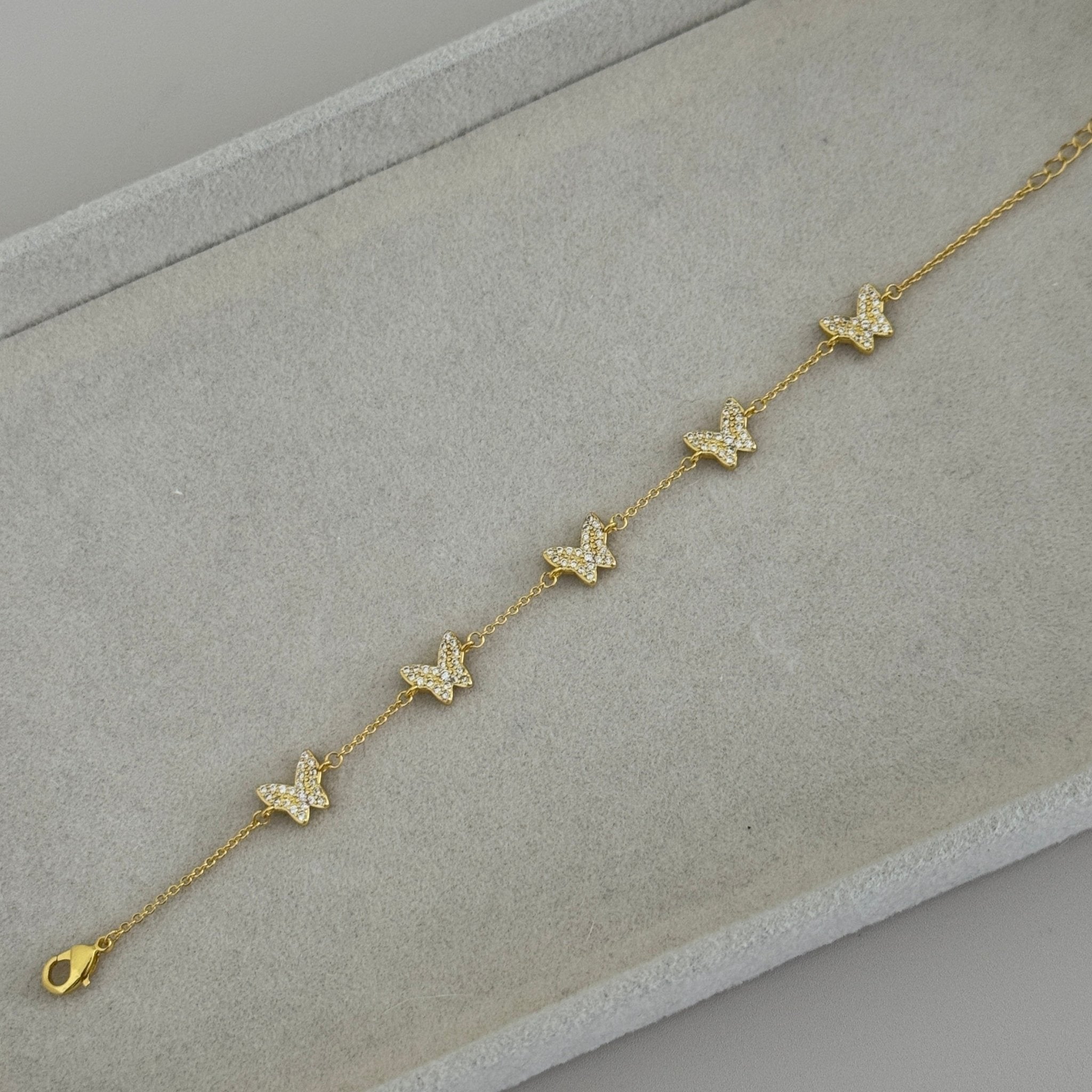 Golden Butterfly Charm Bracelet - Bracelets | LimaLimón Store - 2