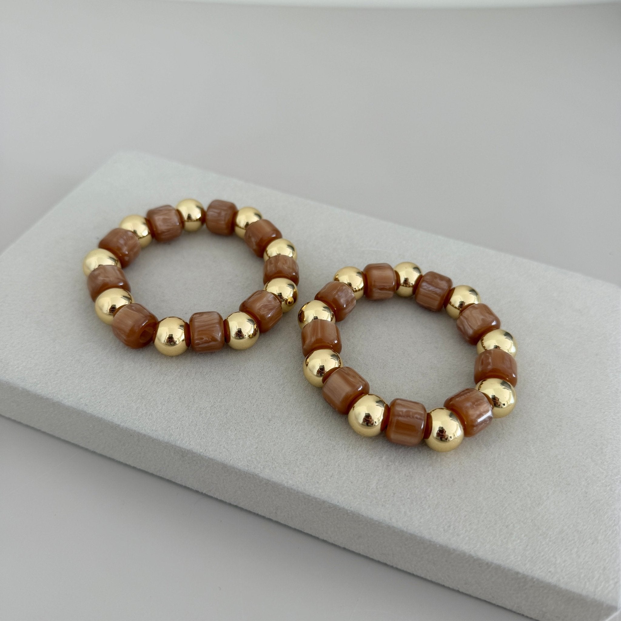 Golden Cocoa Bead Bracelet - Bracelets | LimaLimón Store - 5