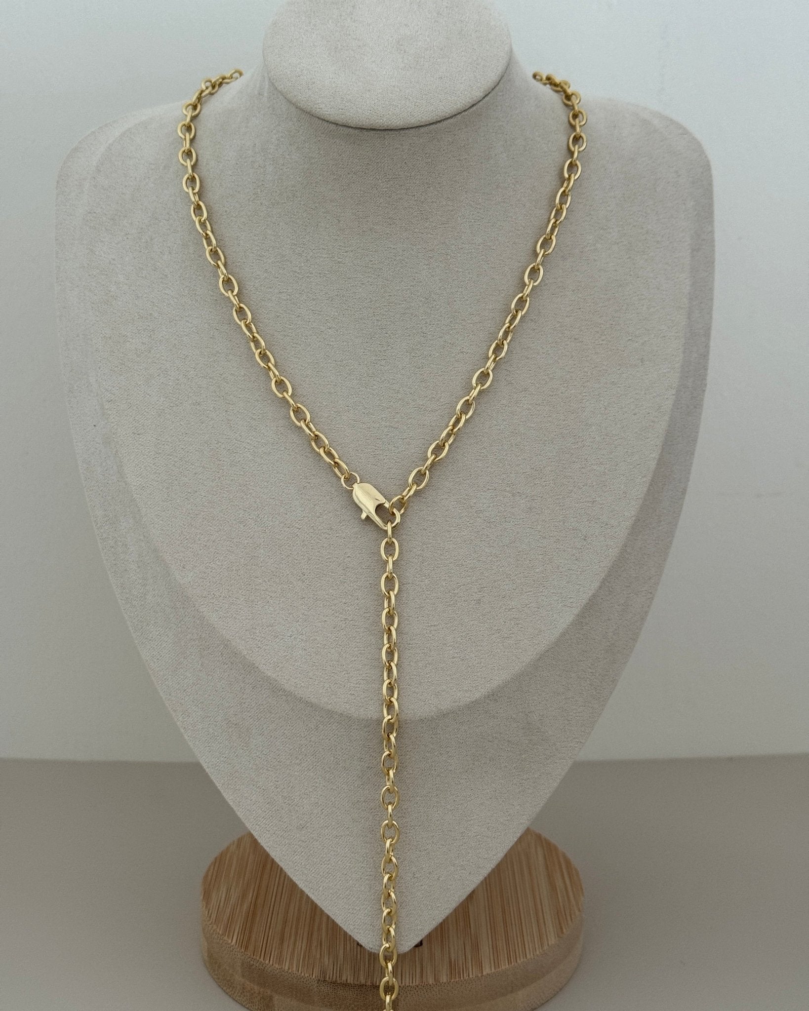 Golden Lariat Chain Necklace - Necklaces | LimaLimón Store - 3
