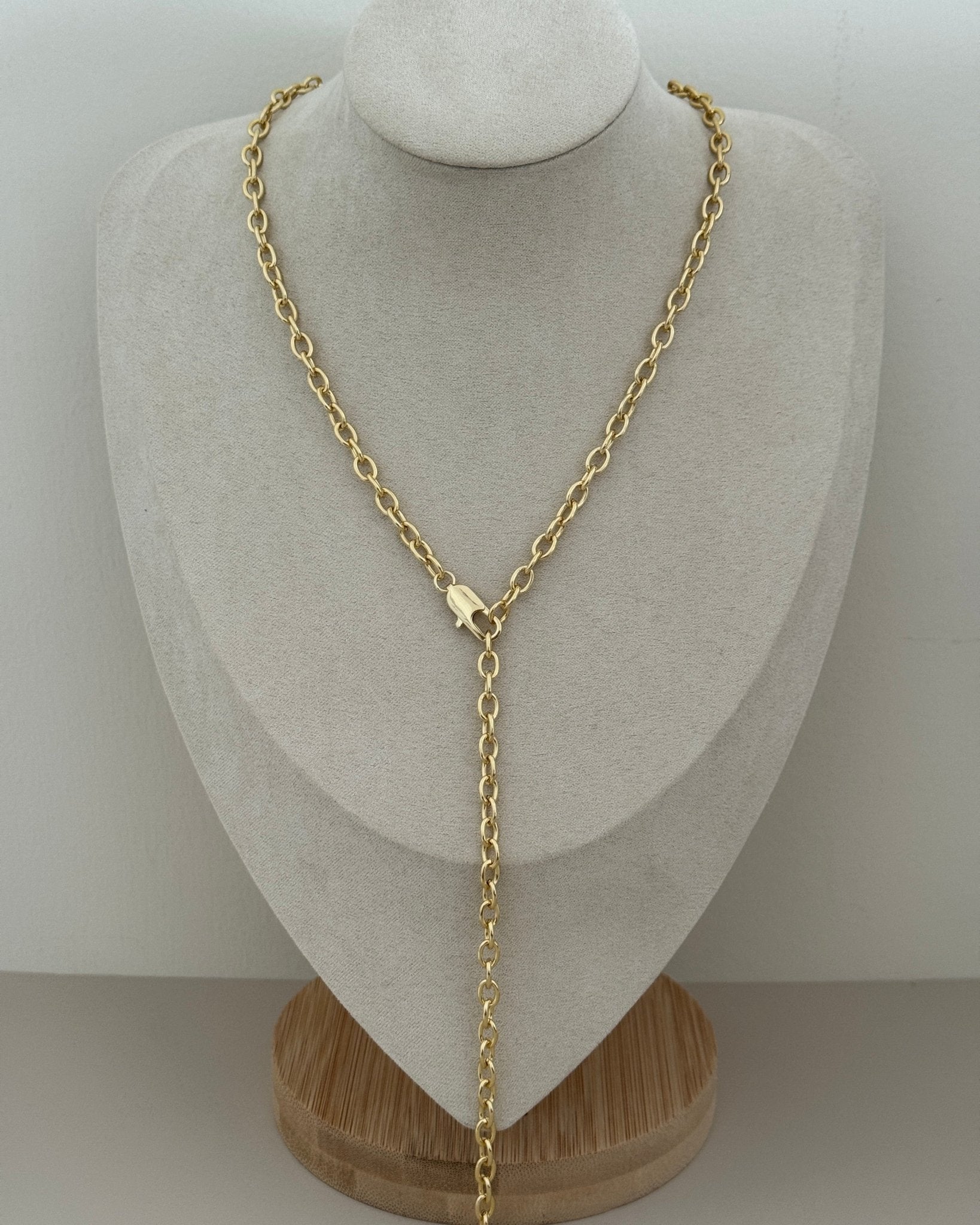 Golden Lariat Chain Necklace - Necklaces | LimaLimón Store - 2