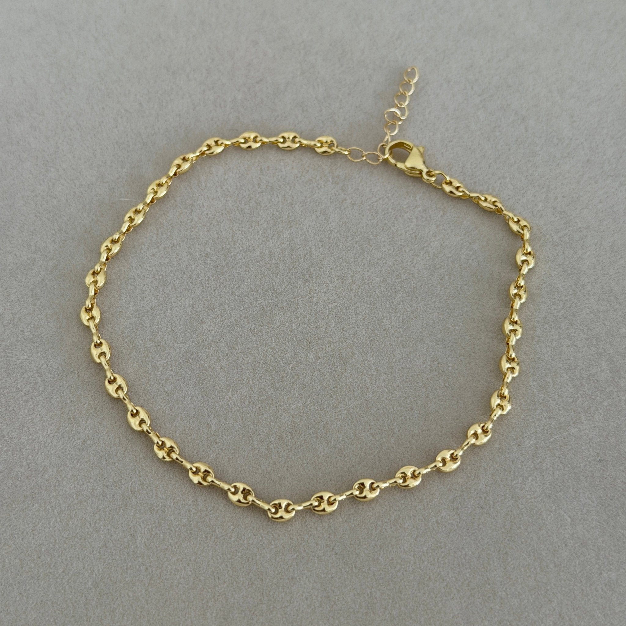 Golden Link Anklet - Anklet | LimaLimón Store - 1