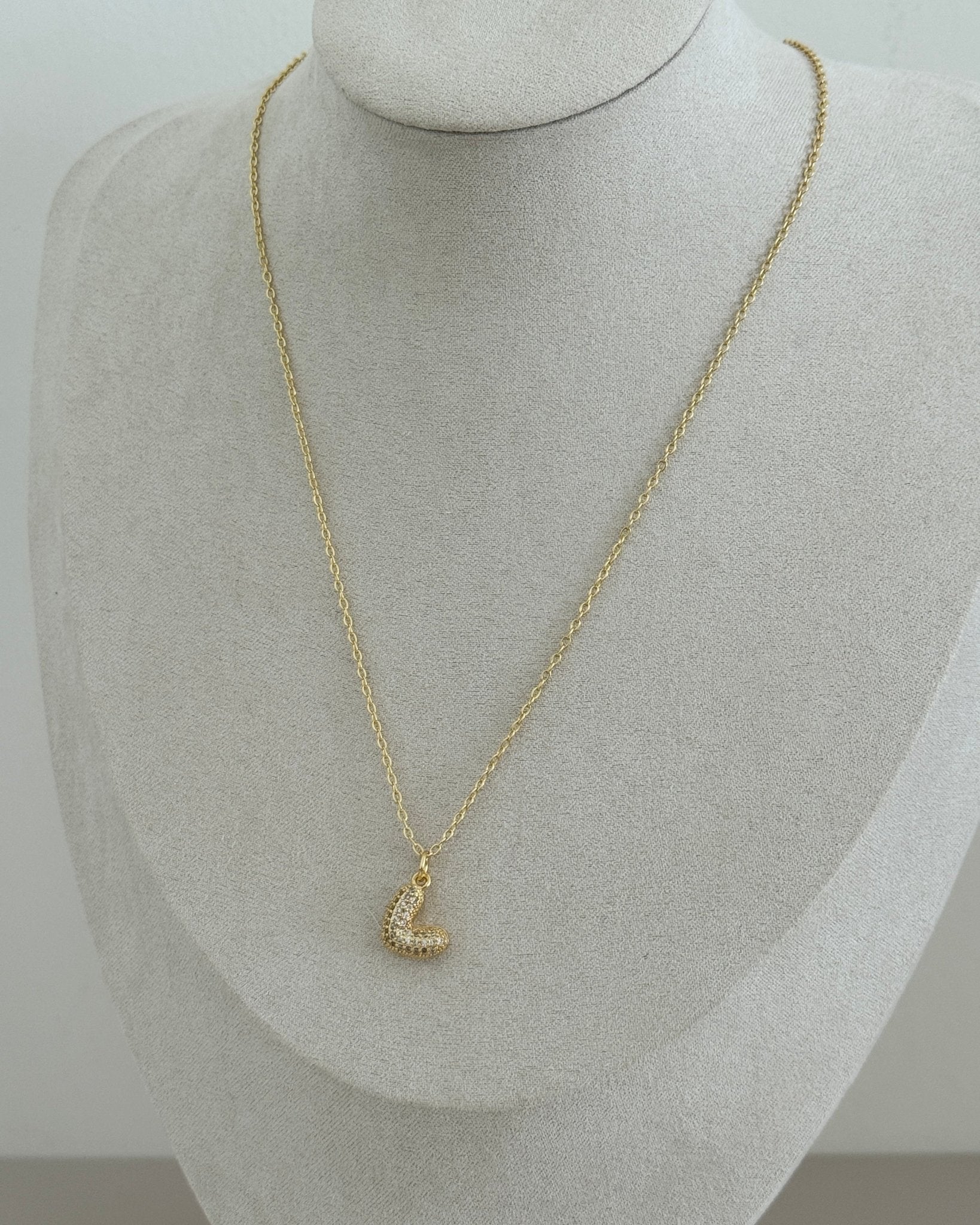 Golden mini Heart Pendant Necklace - Necklaces | LimaLimón Store - 2