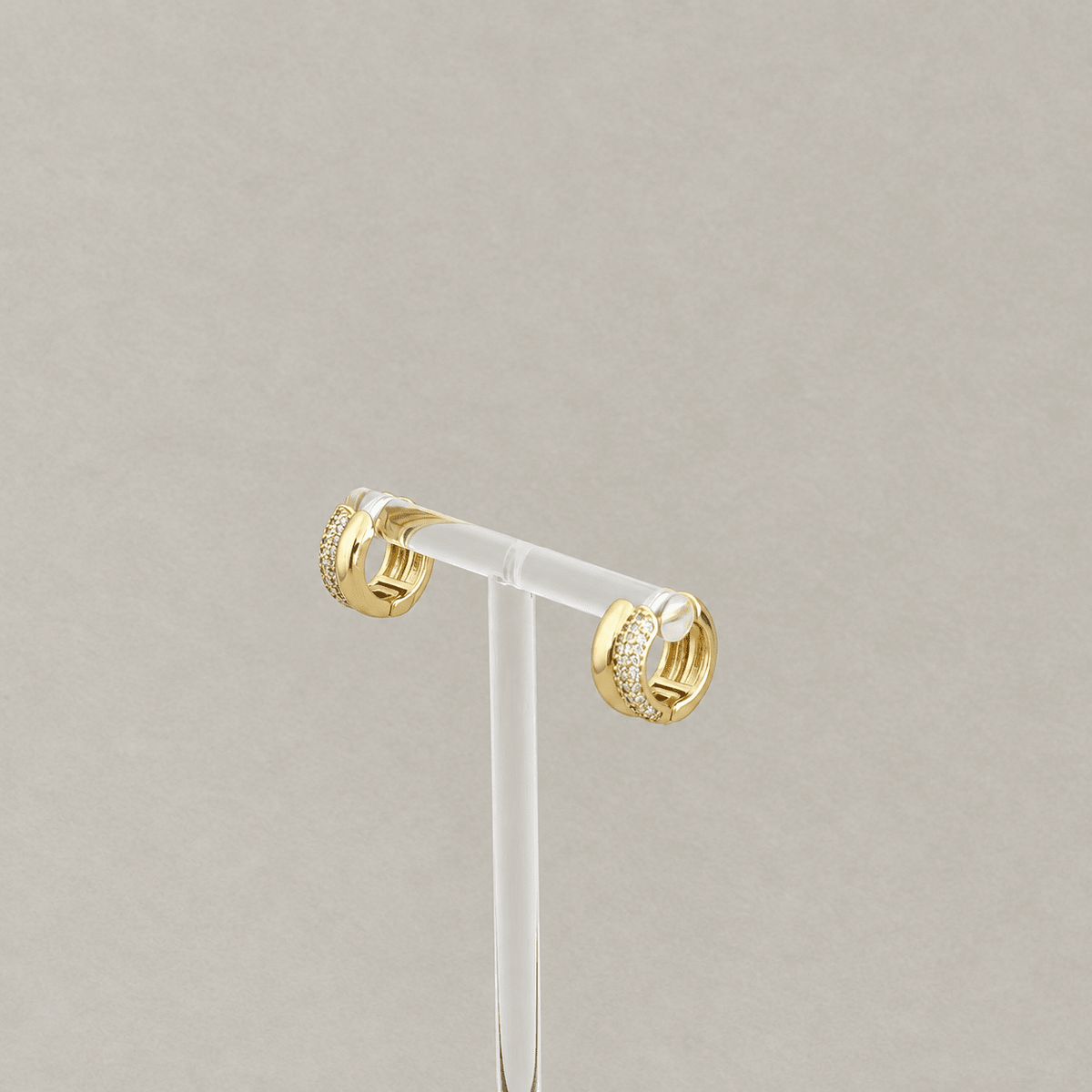 Golden Sparkle Mini Hoops - Earring | LimaLimón Store - 3