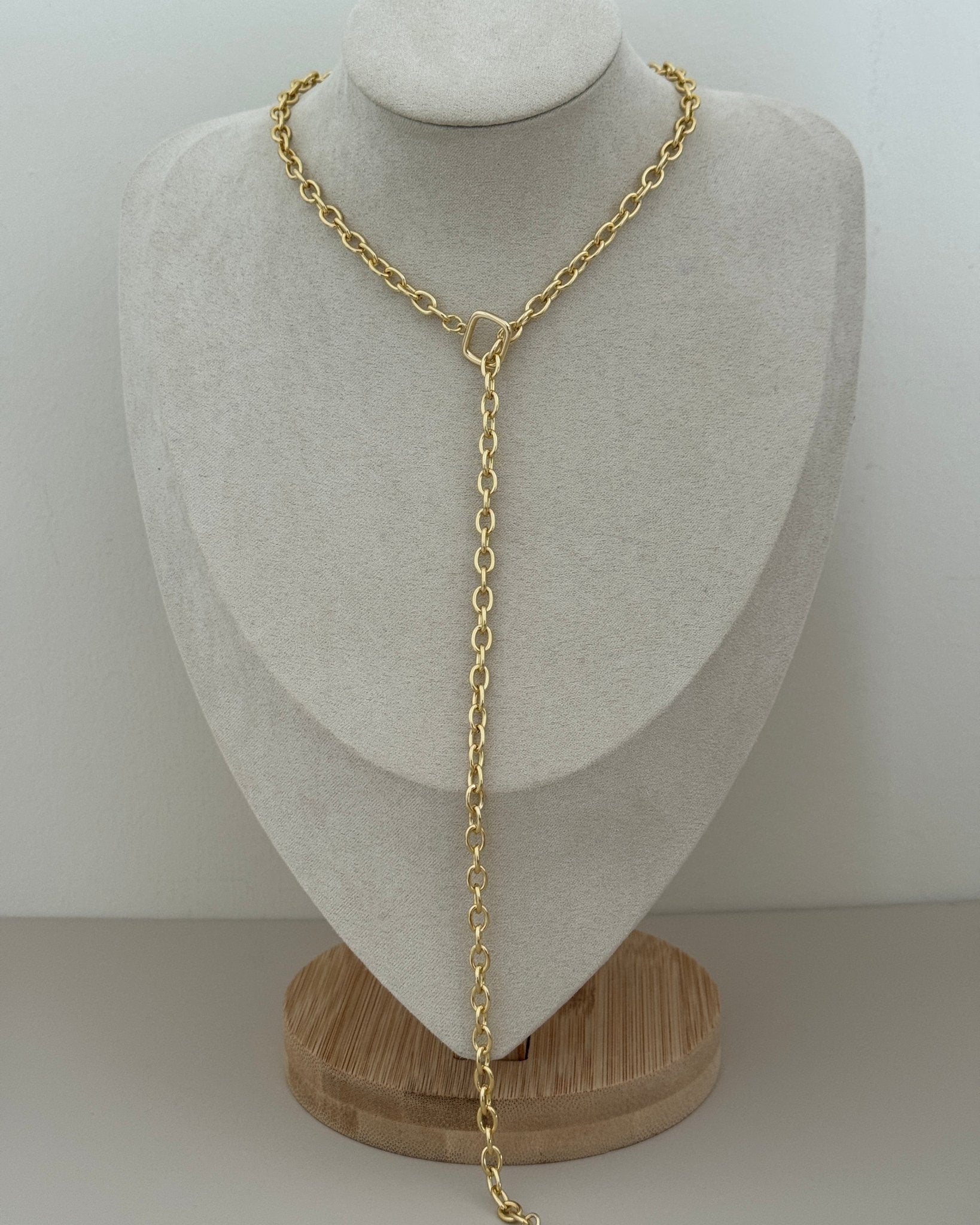 Golden Y - Chain Necklace - Necklaces | LimaLimón Store - 5