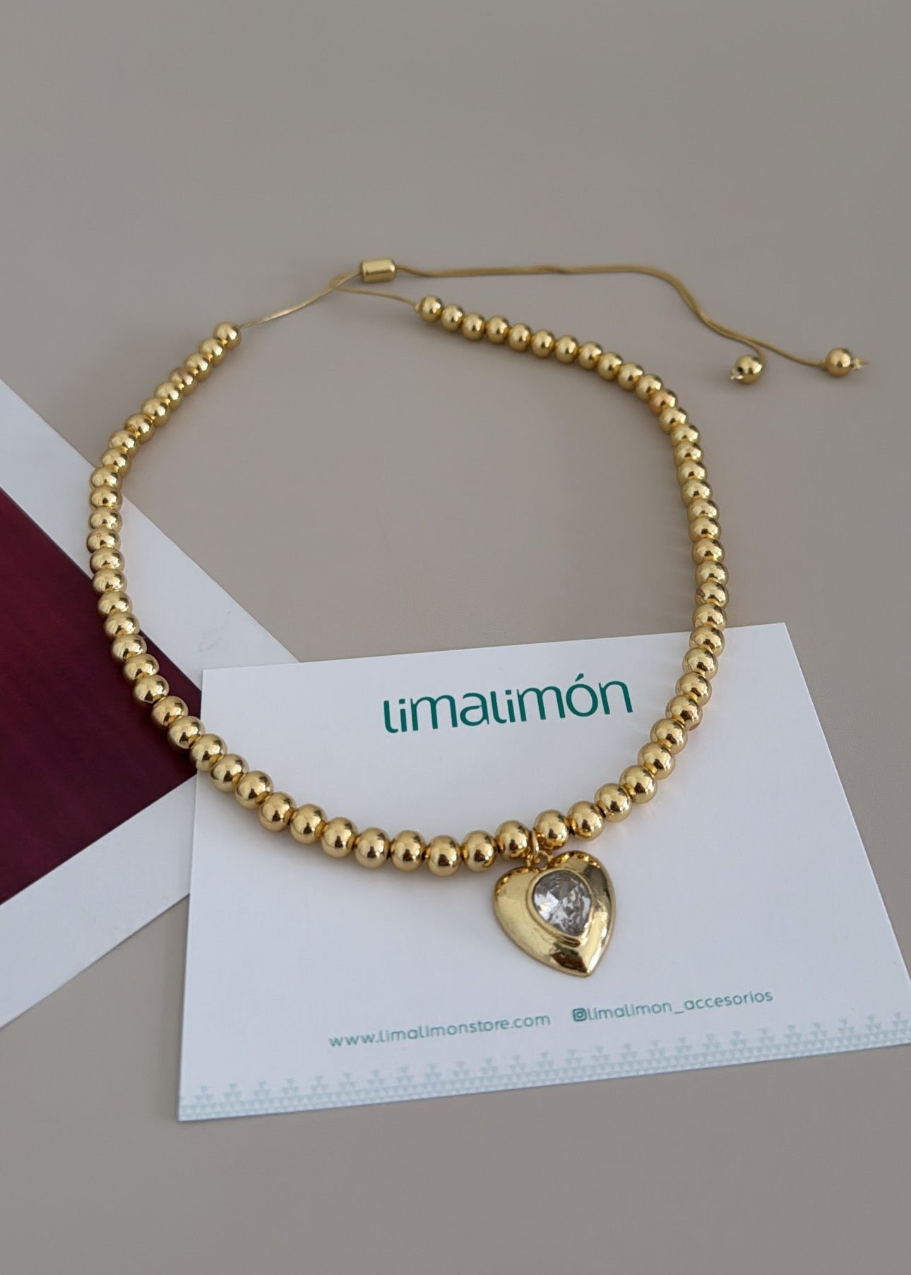 Heart Beads Necklace - LimaLimón Store