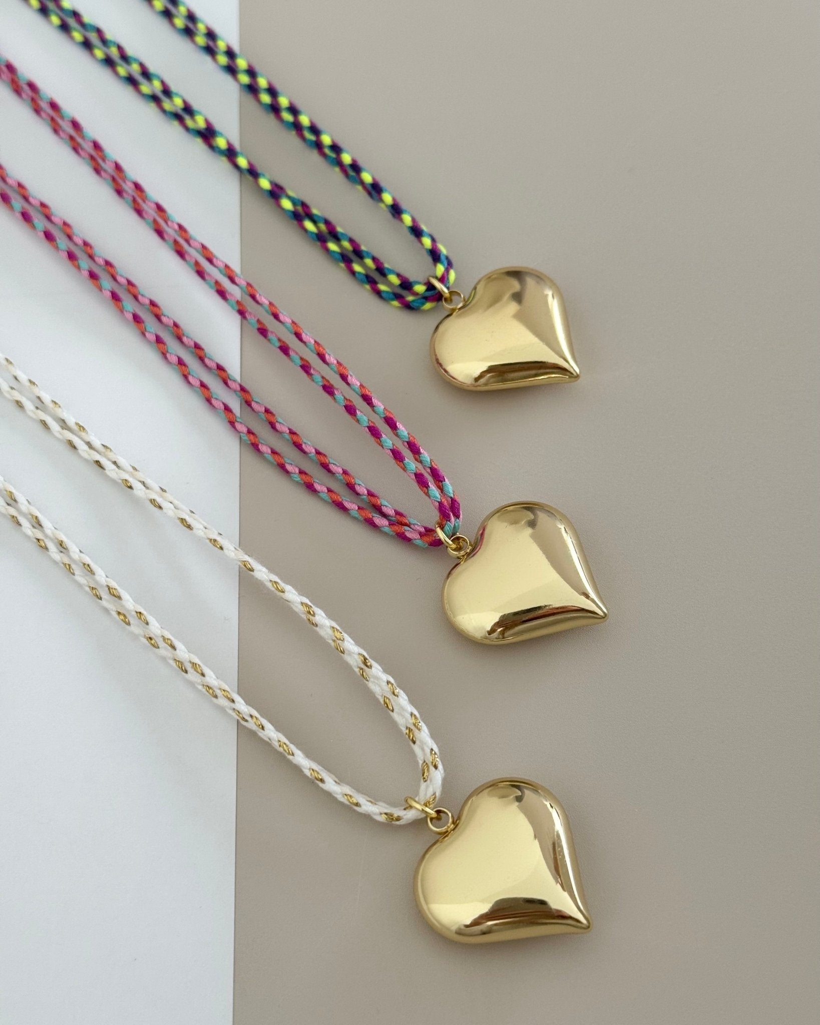 Heart Cord Necklace - LimaLimón Store